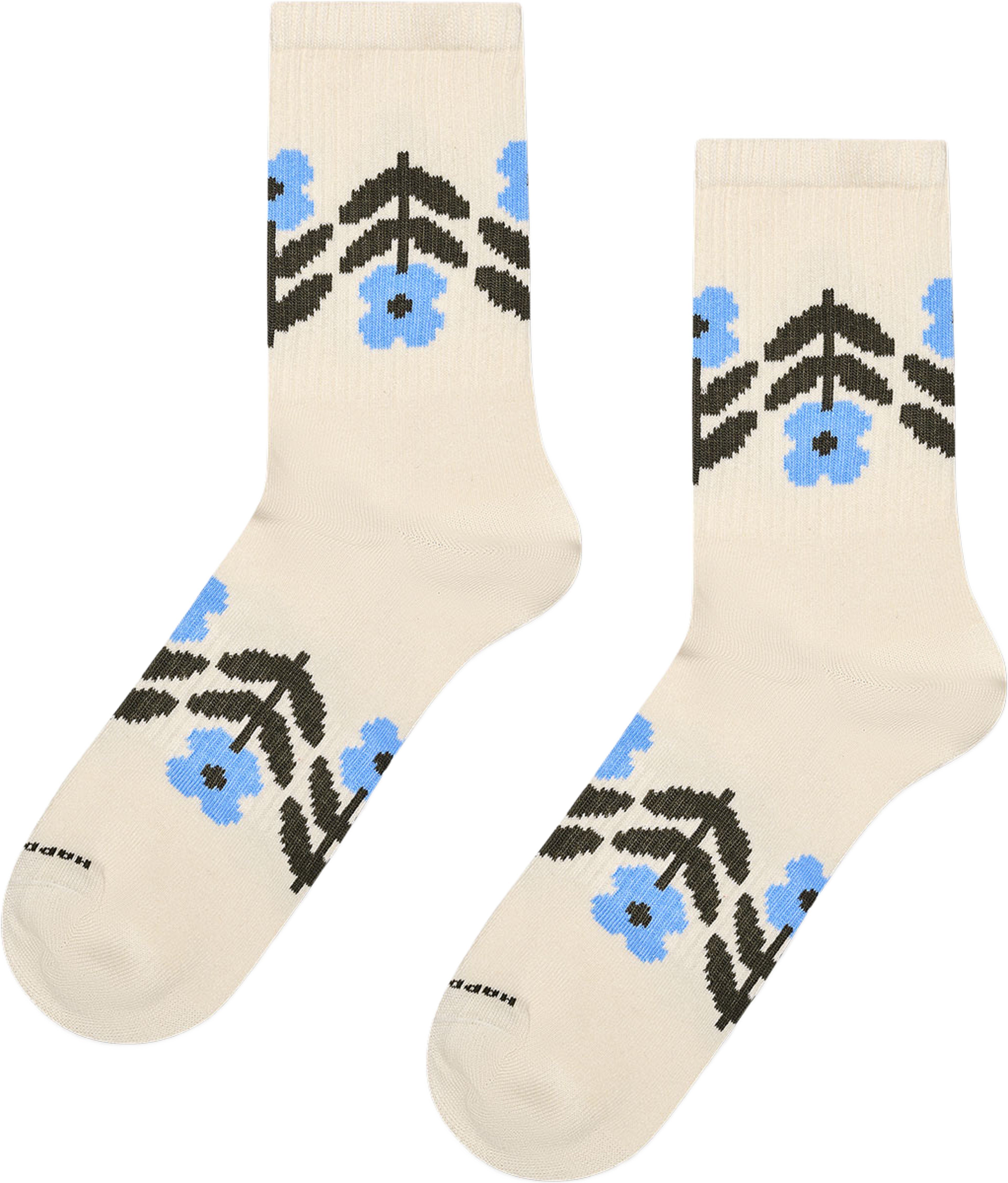 Flower Border Sneaker Sock, från Happy Socks, i färgen White. Klicka för att öppna bilden i stort format