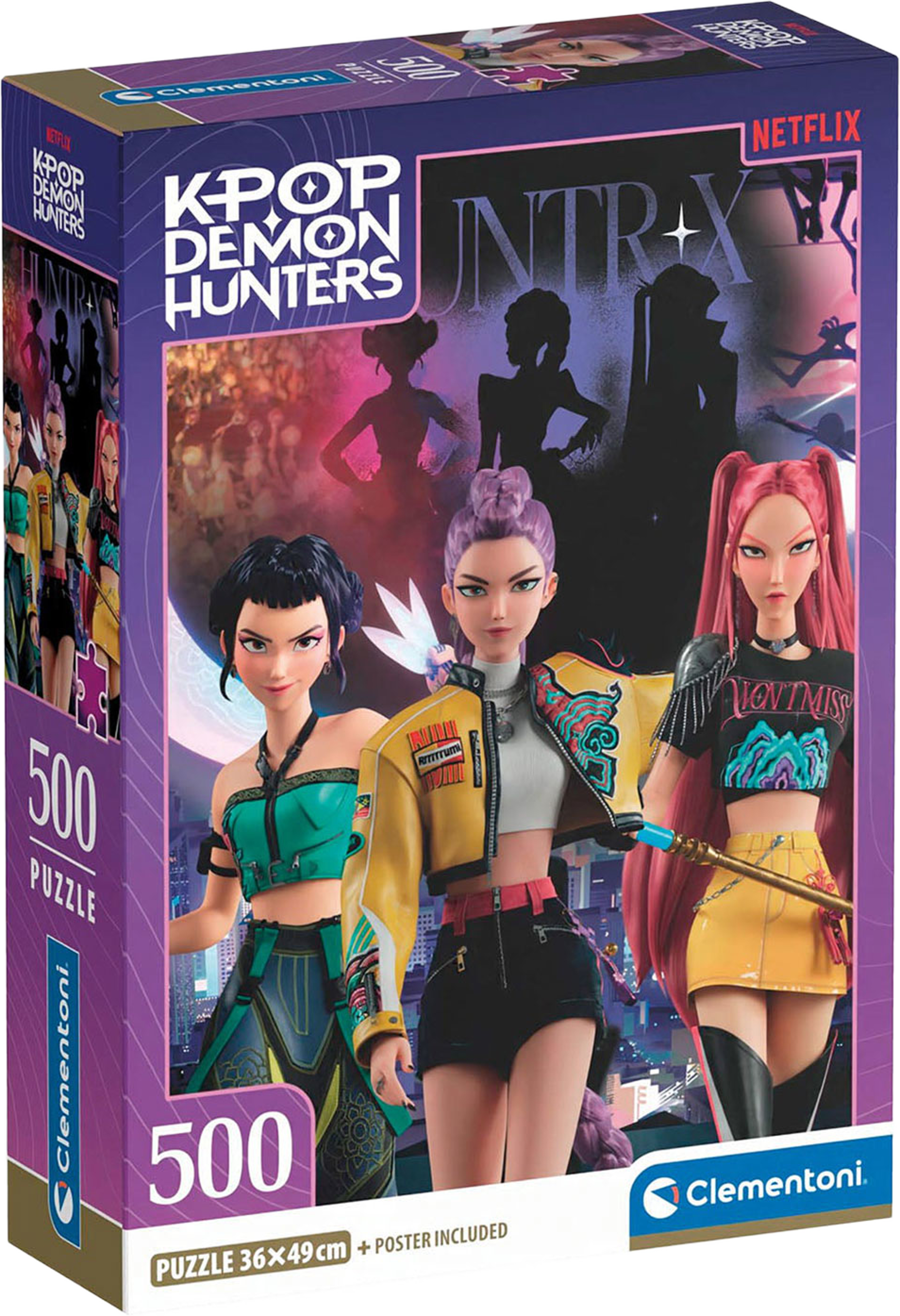 KPOP Demon Hunters Pussel 500 Pcs  (2), från Clementoni. Klicka för att öppna bilden i stort format