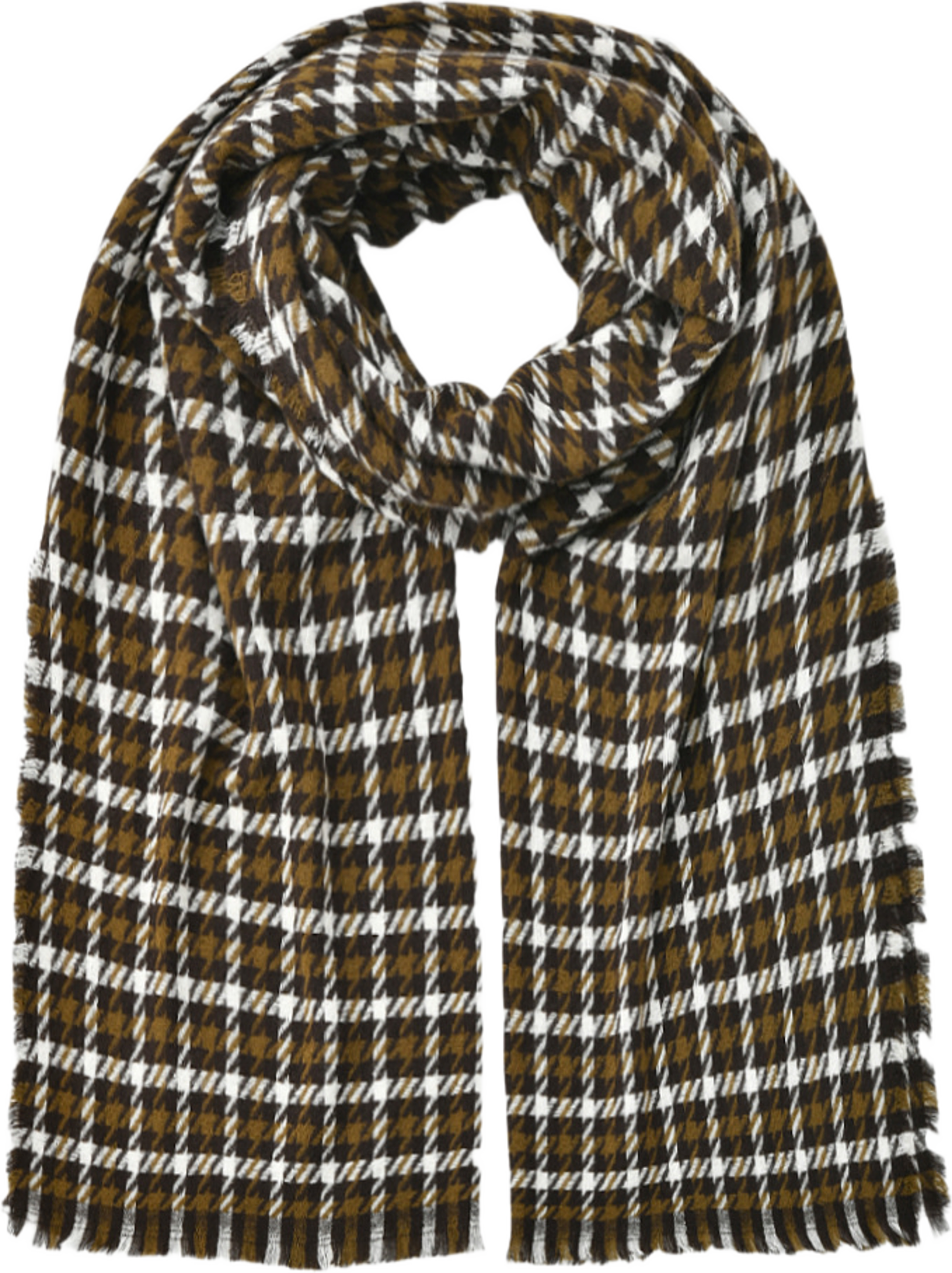 Halsduk VIOLA, från Å WOMAN, i färgen Green Houndstooth. Klicka för att öppna bilden i stort format