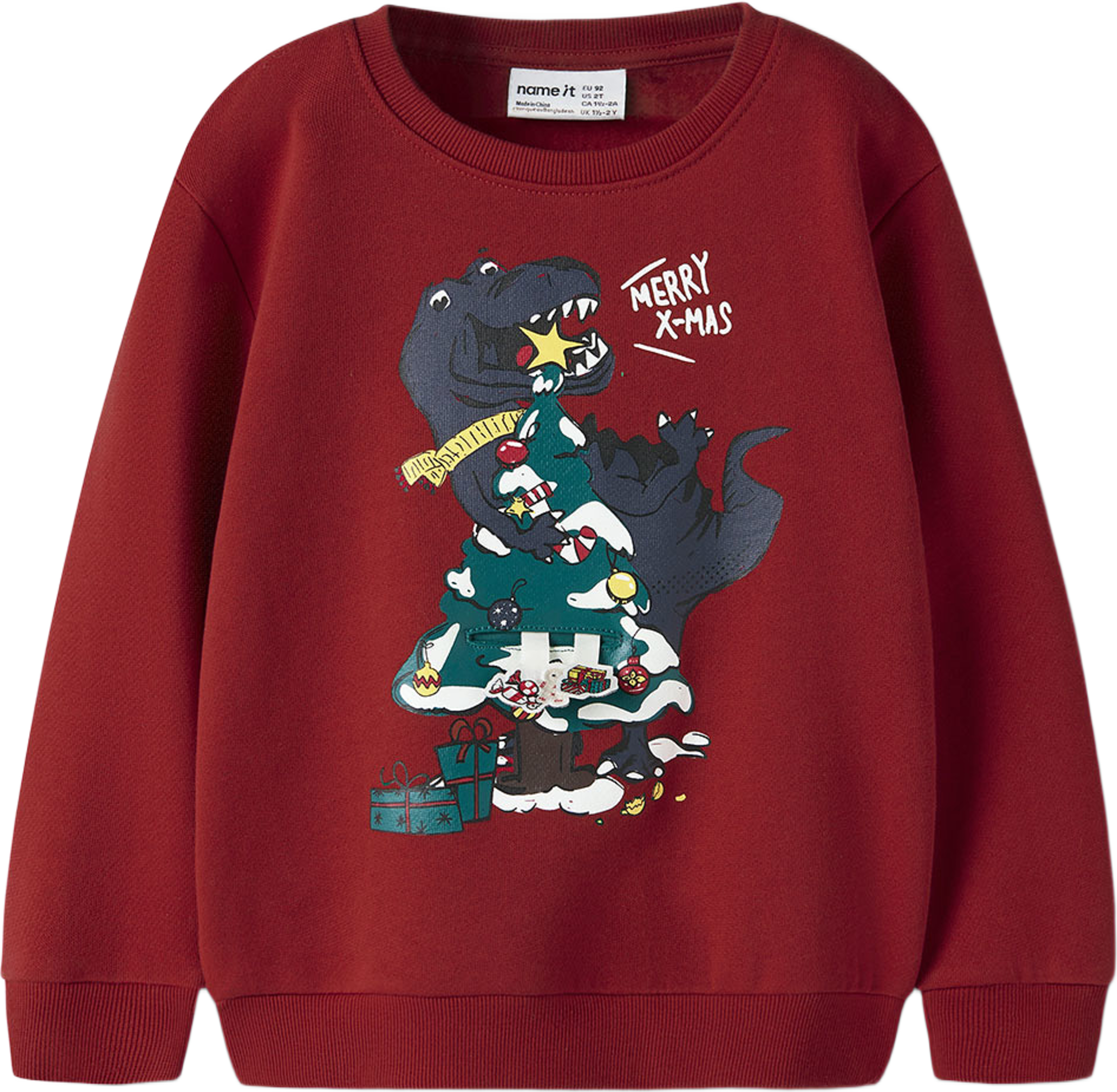 Rane Sweatshirt, från Name It, i färgen Red Dahlia. Klicka för att öppna bilden i stort format