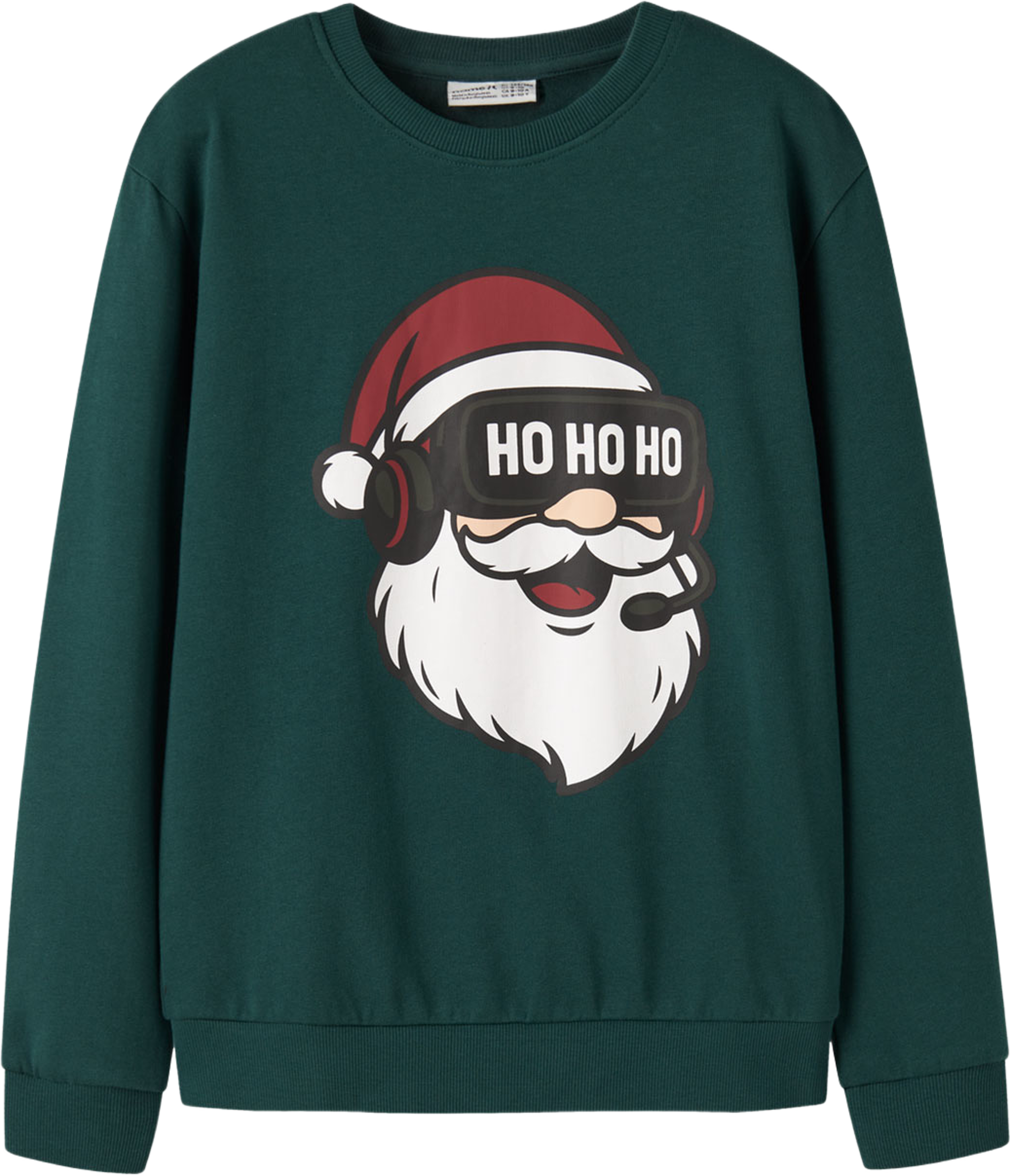 Voluf Sweatshirt, från Name It, i färgen Botanical Garden Gamer Santa. Klicka för att öppna bilden i stort format