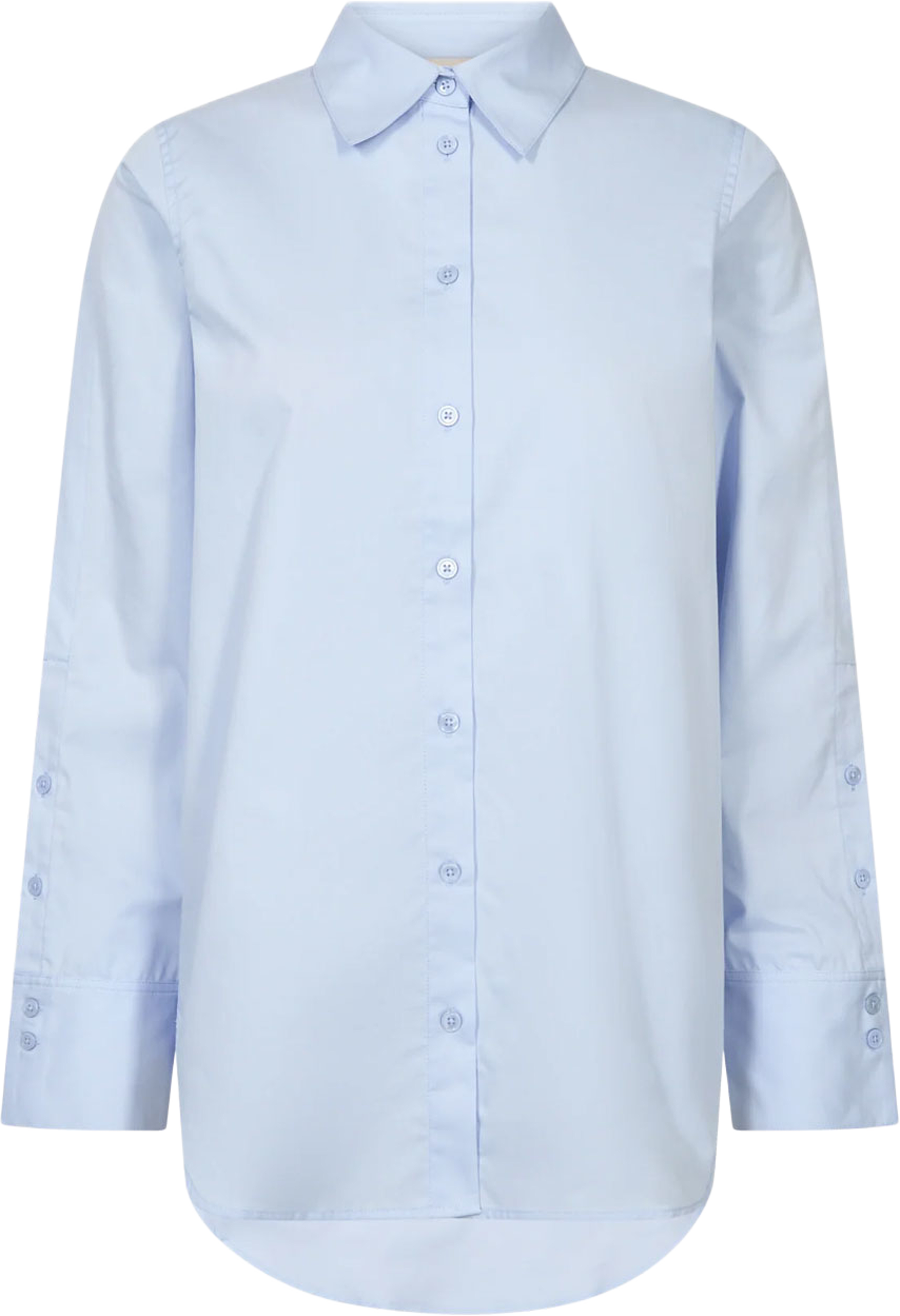Winola Cotton Twil Shirt, från Mos Mosh, i färgen Light Blue. Klicka för att öppna bilden i stort format