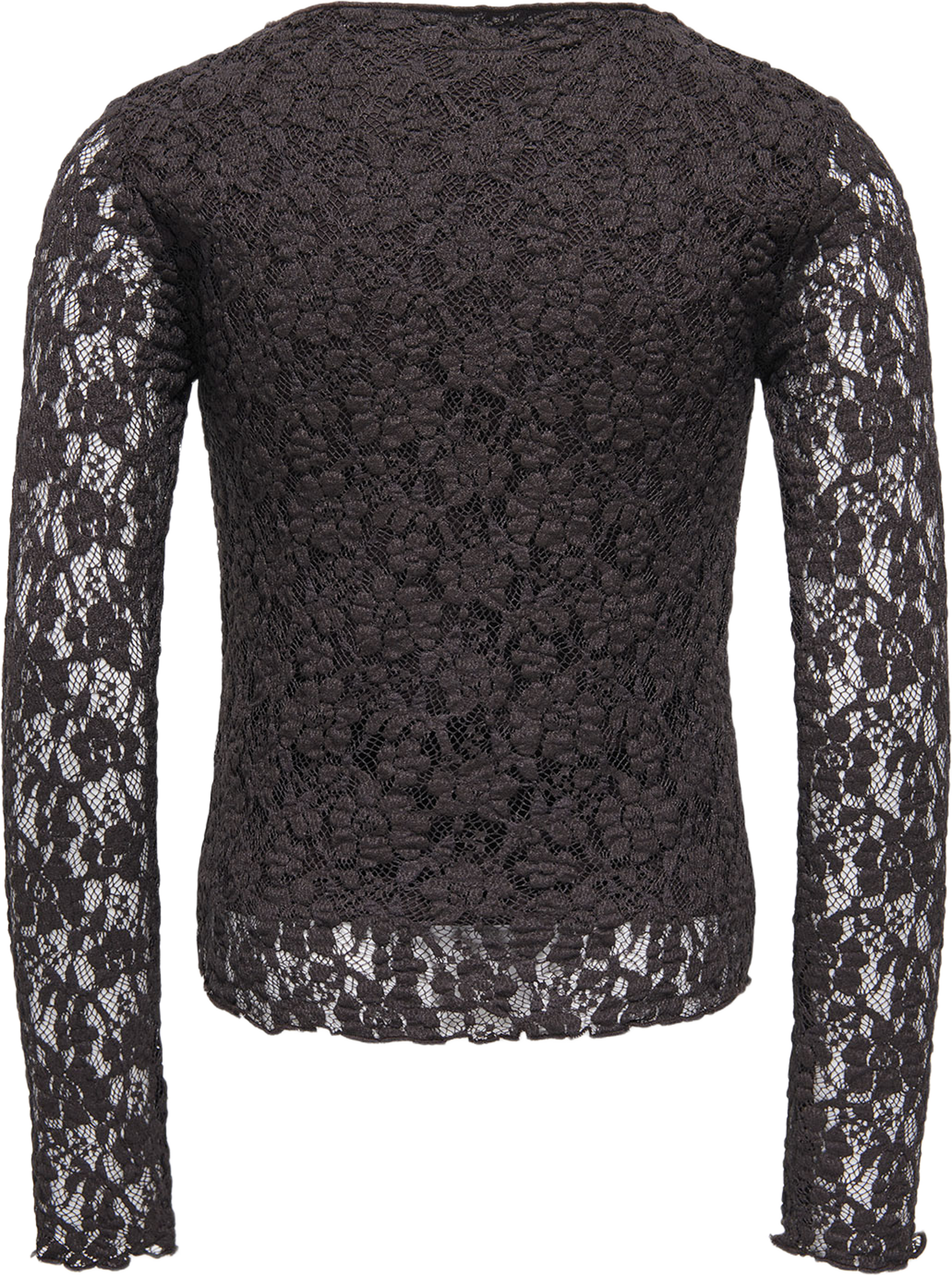 Leika Lace Top, från Only, i färgen Black Coffee. Klicka för att öppna bilden i stort format