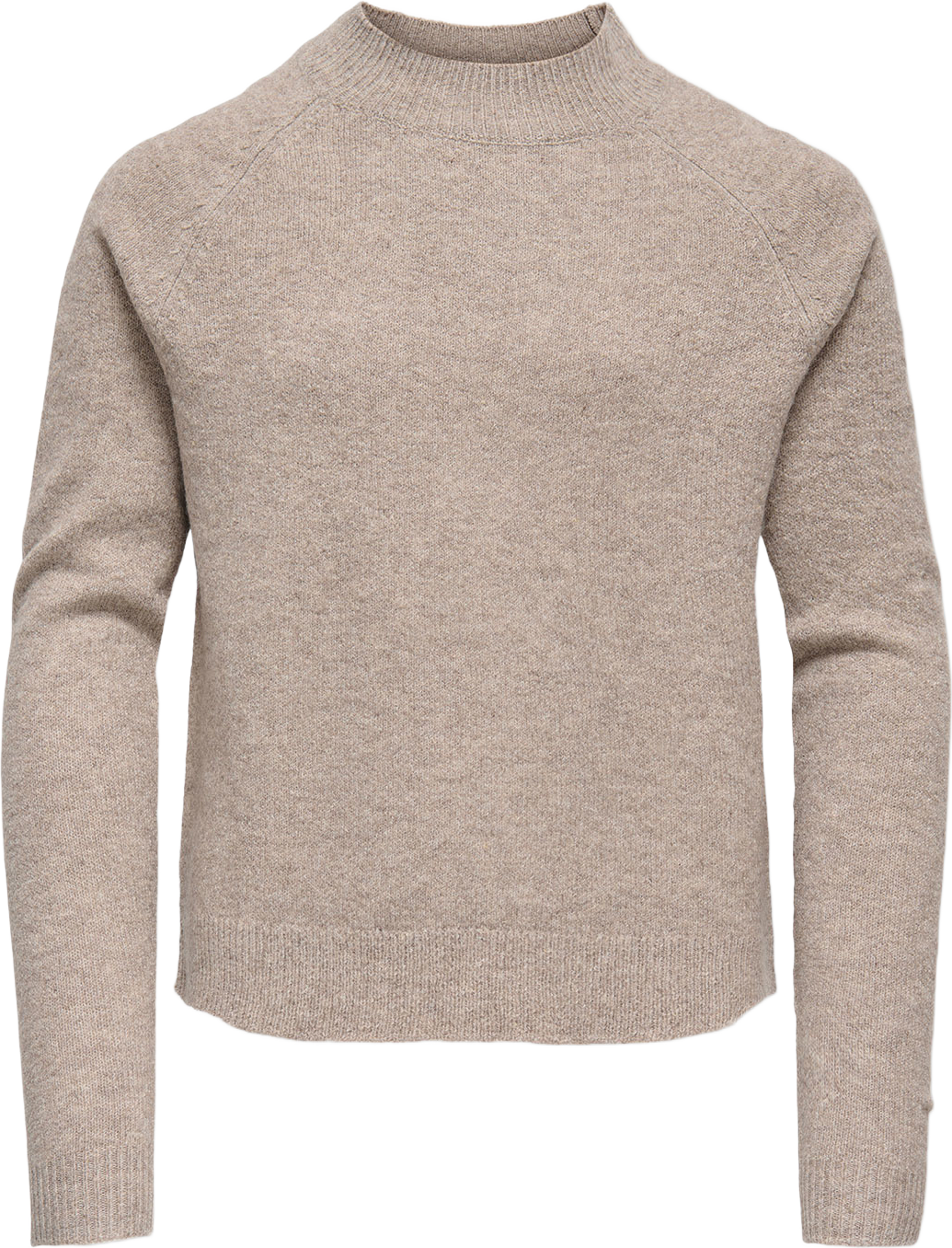 Rica Pullover Knit, från Only, i färgen Beige Melange. Klicka för att öppna bilden i stort format