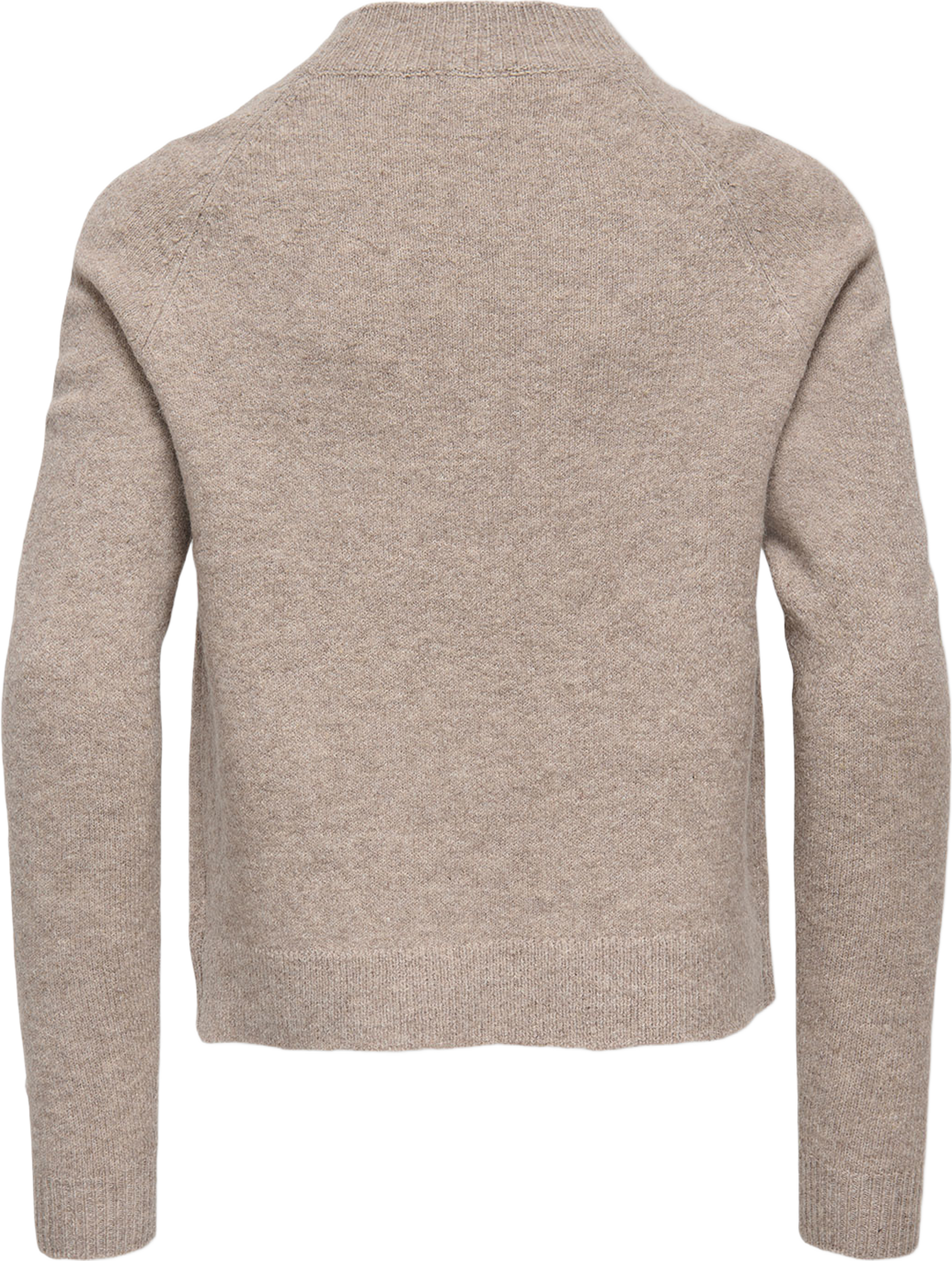 Rica Pullover Knit, från Only, i färgen Beige Melange. Klicka för att öppna bilden i stort format