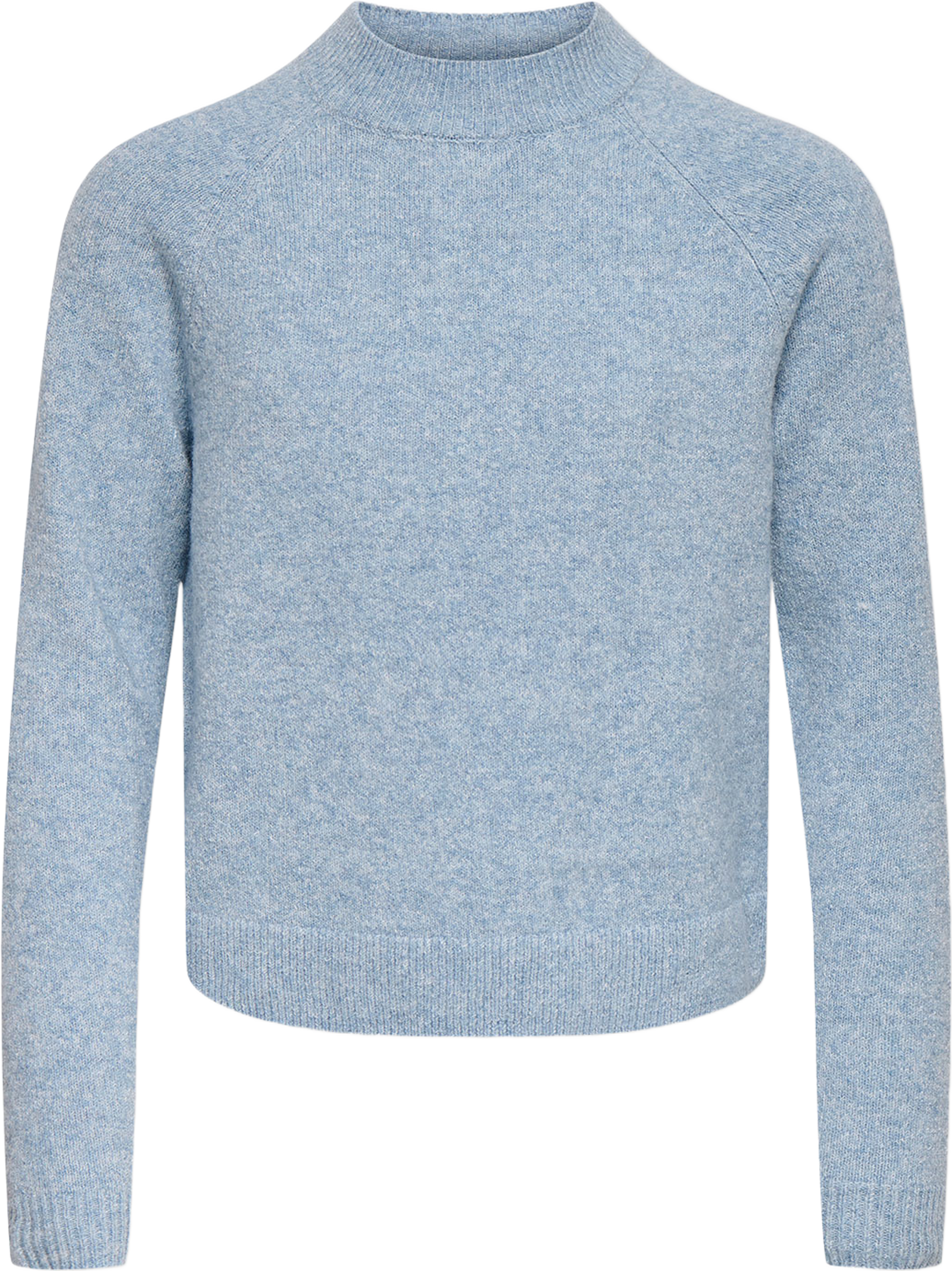 Rica Pullover Knit, från Only, i färgen Dusty Blue Melange. Klicka för att öppna bilden i stort format