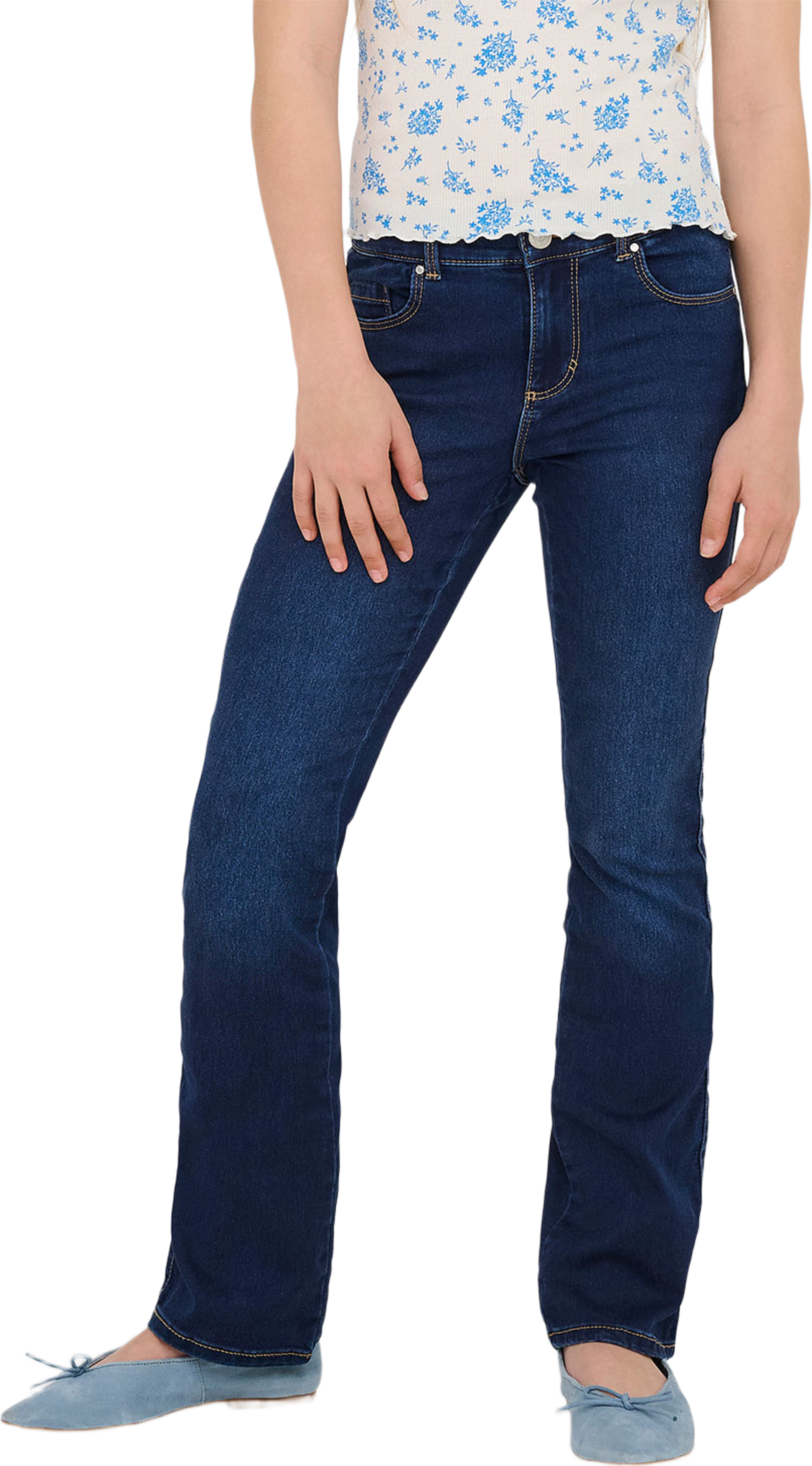Jeans ROYAL flare, från Only, i färgen Dark Blue Denim. Klicka för att öppna bilden i stort format