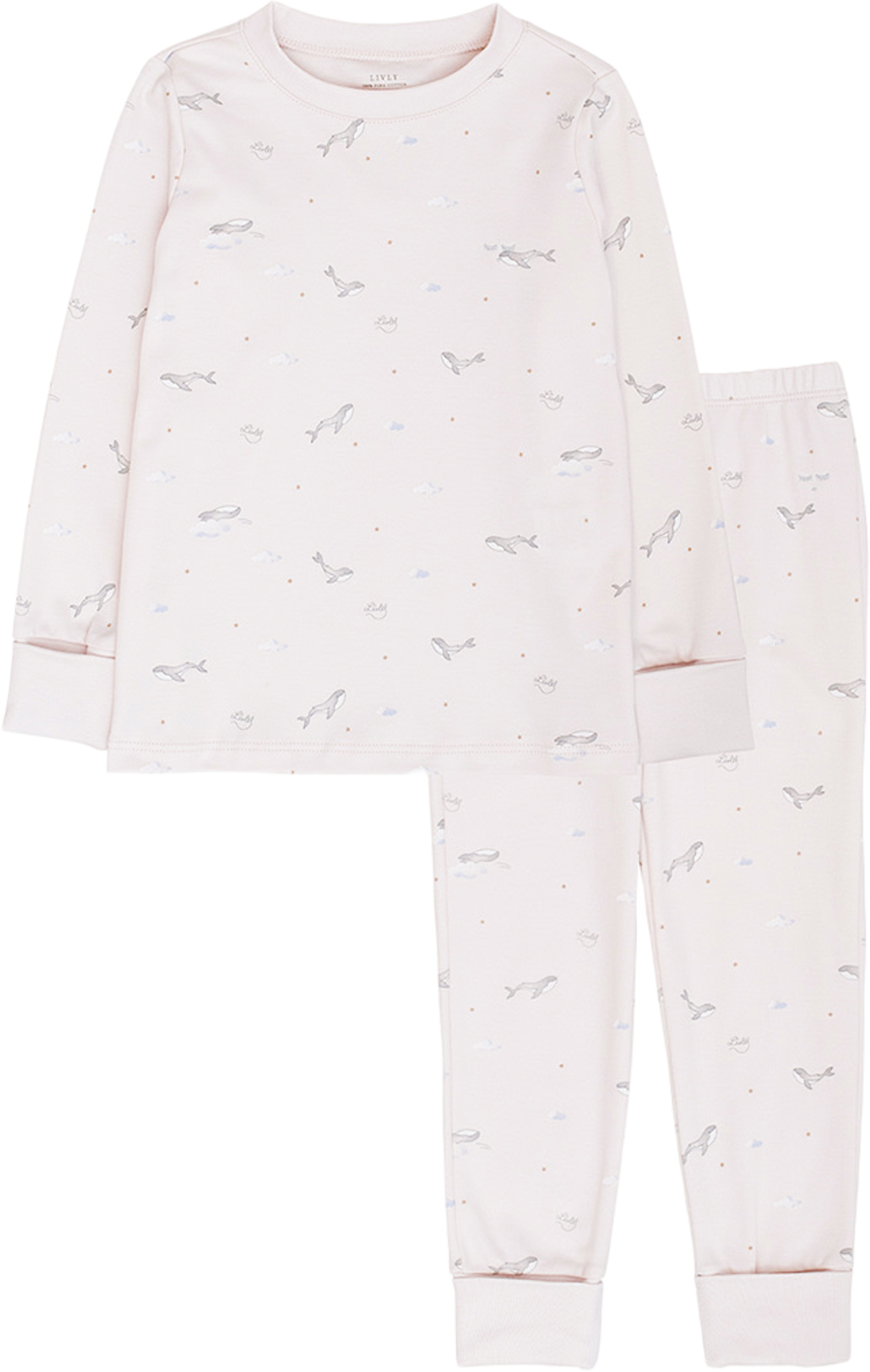 Whales 2 Piece Set, från Livly, i färgen Pink. Klicka för att öppna bilden i stort format