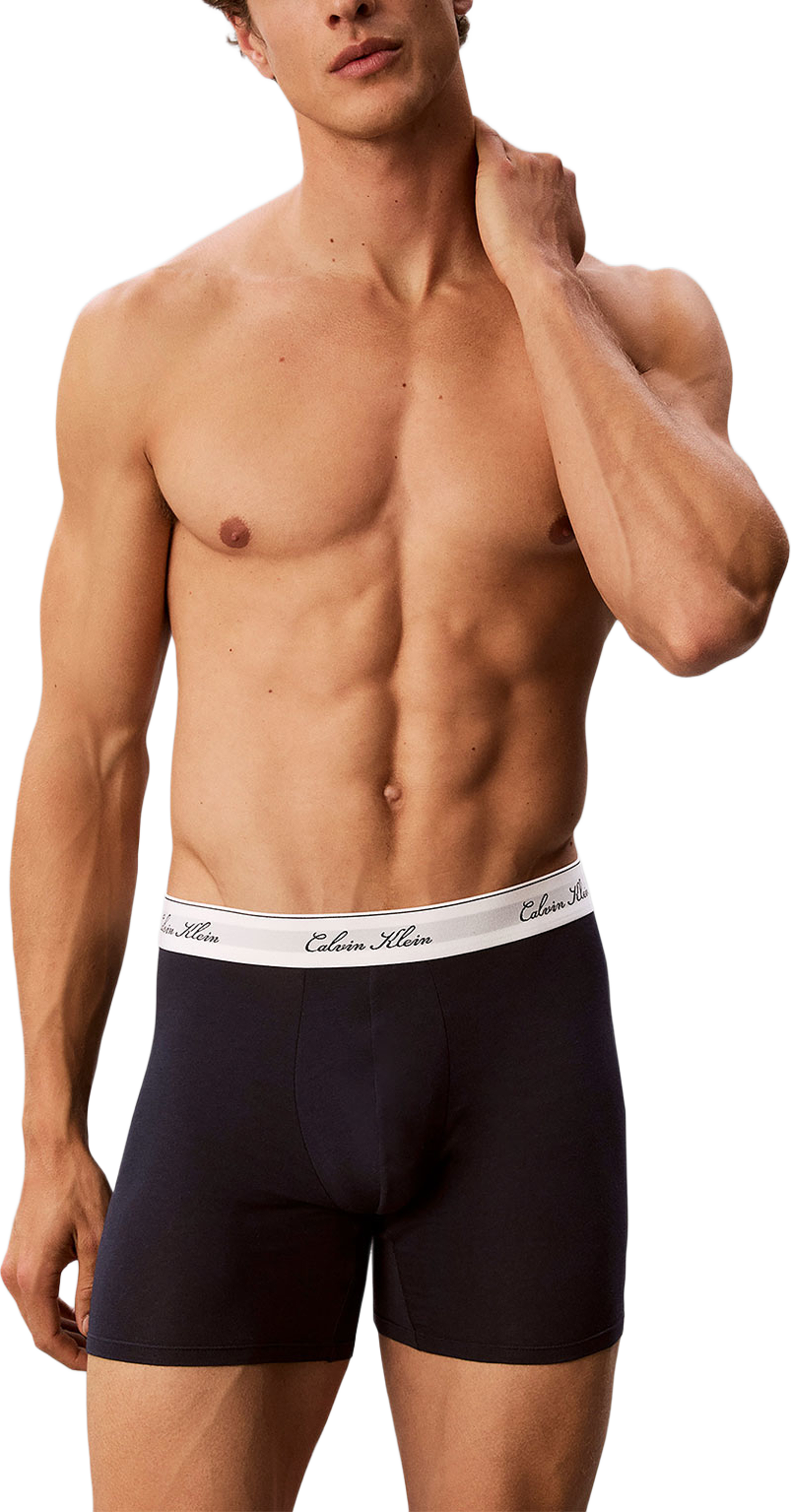 Boxer Brief 3PK, från Calvin Klein, i färgen Black/Grey Heather/Dark Sapphire. Klicka för att öppna bilden i stort format