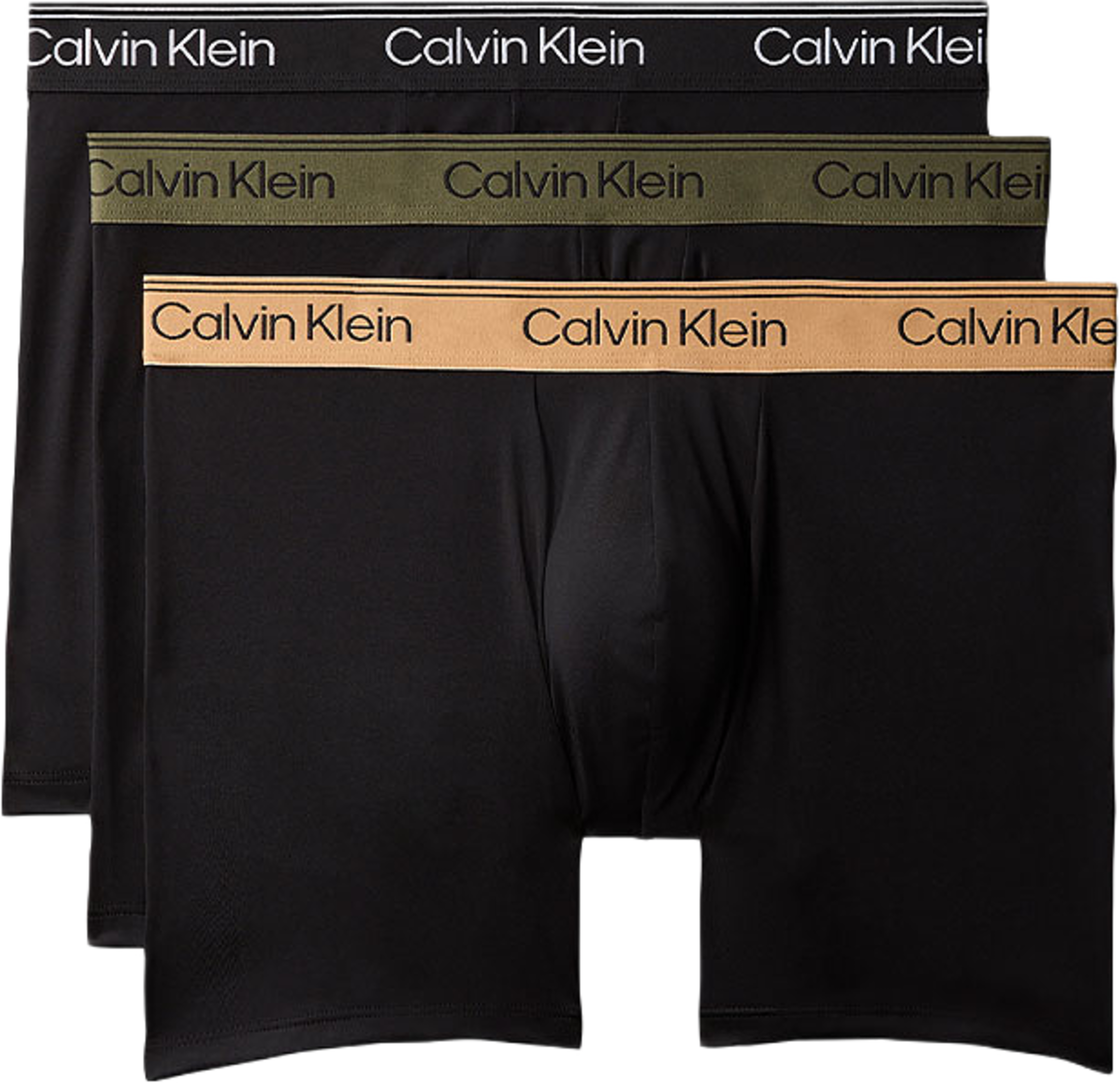 Boxer Brief 3P, från Calvin Klein, i färgen Black W/ Bronze Flash Wb/Black/Oliv. Klicka för att öppna bilden i stort format
