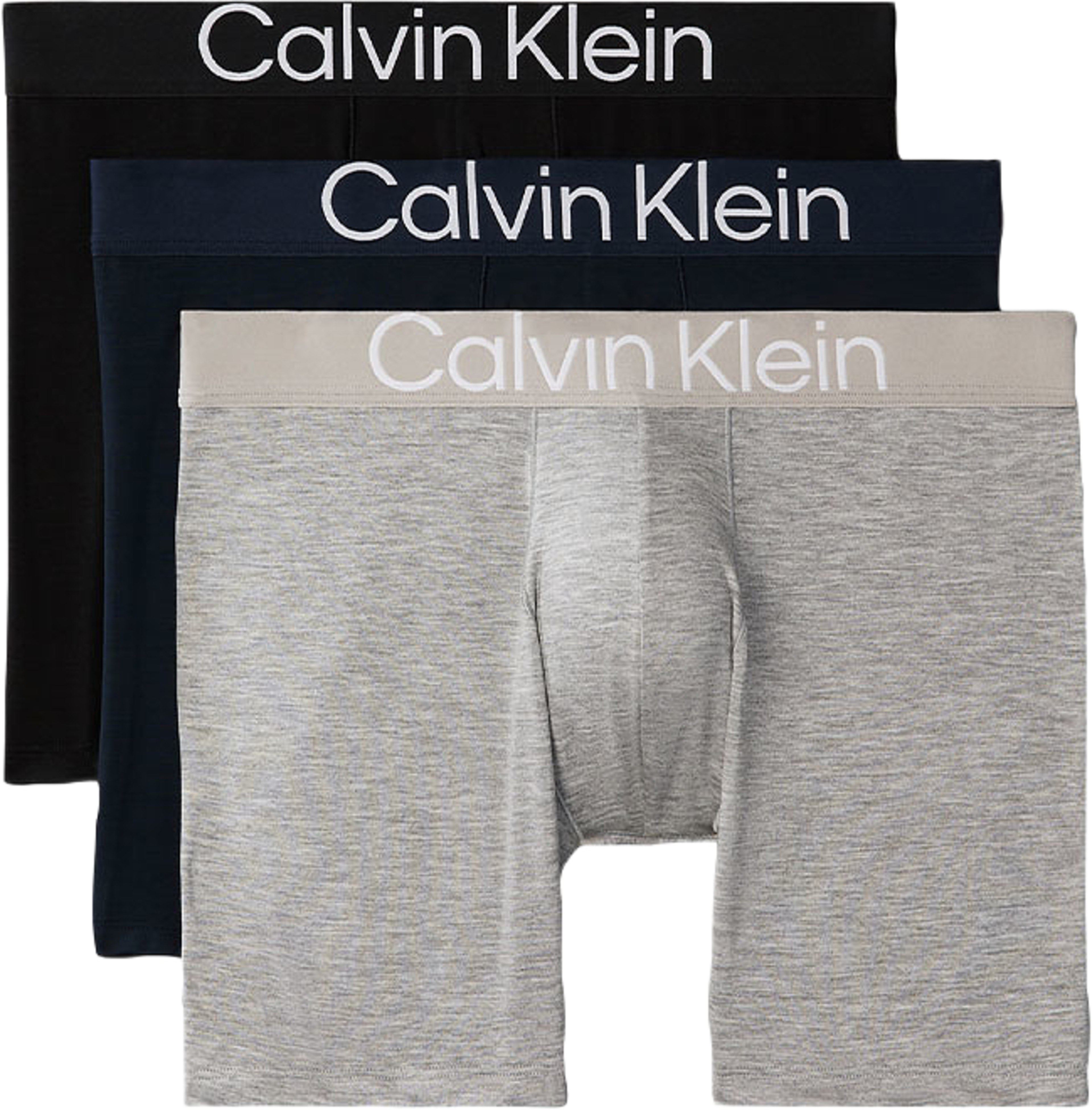 Boxer Brief 3PK, från Calvin Klein, i färgen Black/Grey Heather/Dark Sapphire. Klicka för att öppna bilden i stort format