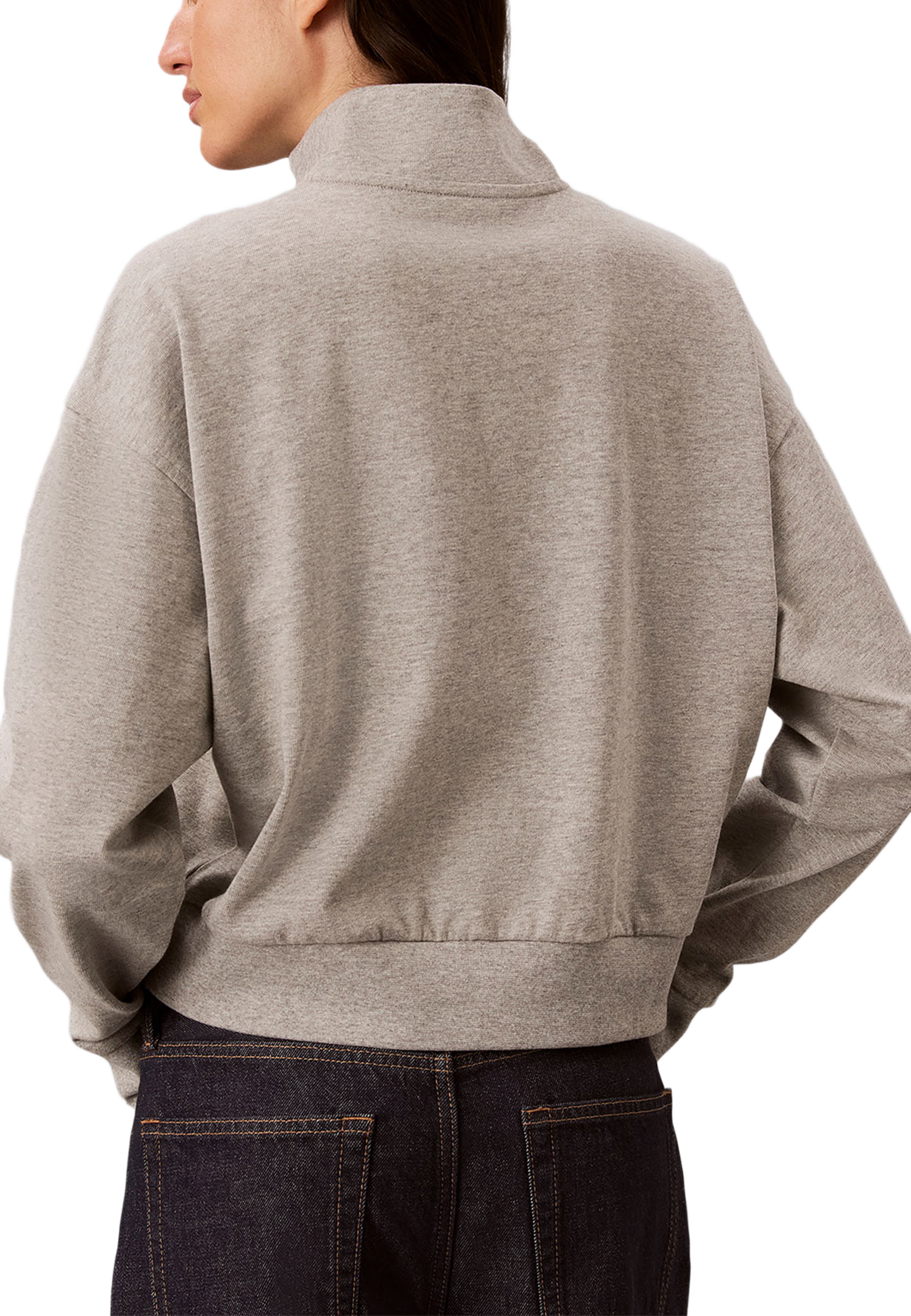 Heavy Jersey Zip, från Calvin Klein, i färgen B10 Grey Heather. Klicka för att öppna bilden i stort format