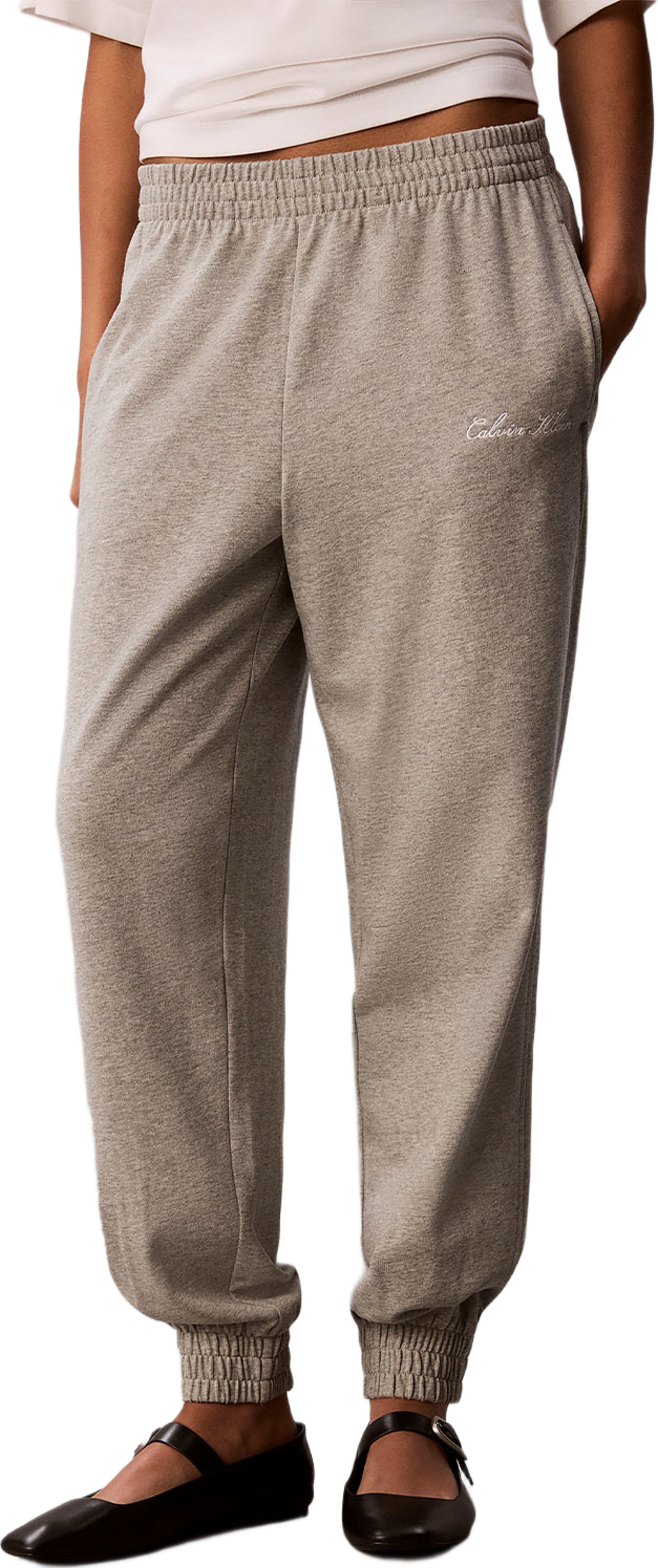 Heavy Jersey Jogger, från Calvin Klein, i färgen B10 Grey Heather. Klicka för att öppna bilden i stort format