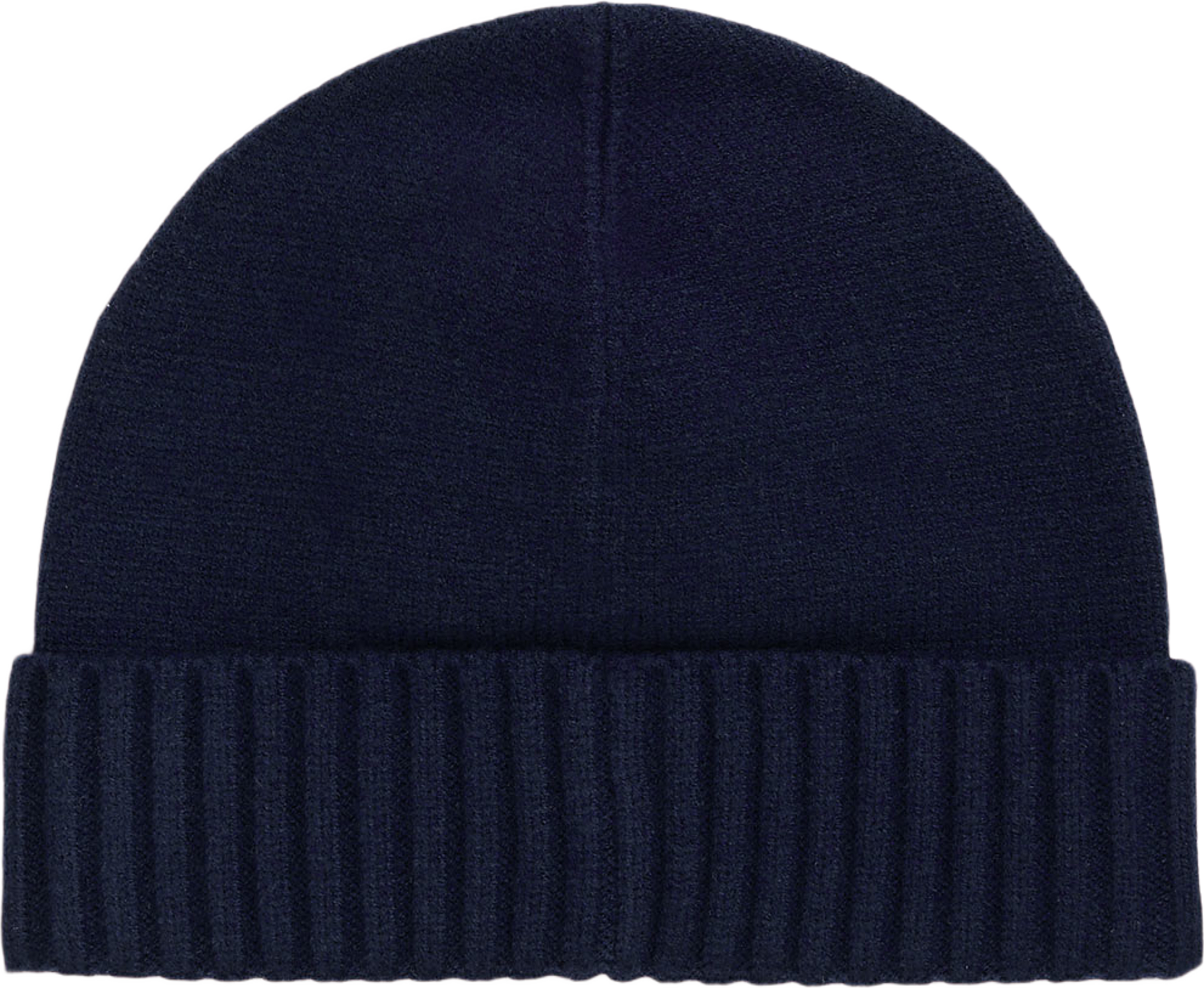 Button-Trim Knit Beanie, från Lauren Ralph Lauren, i färgen Navy. Klicka för att öppna bilden i stort format