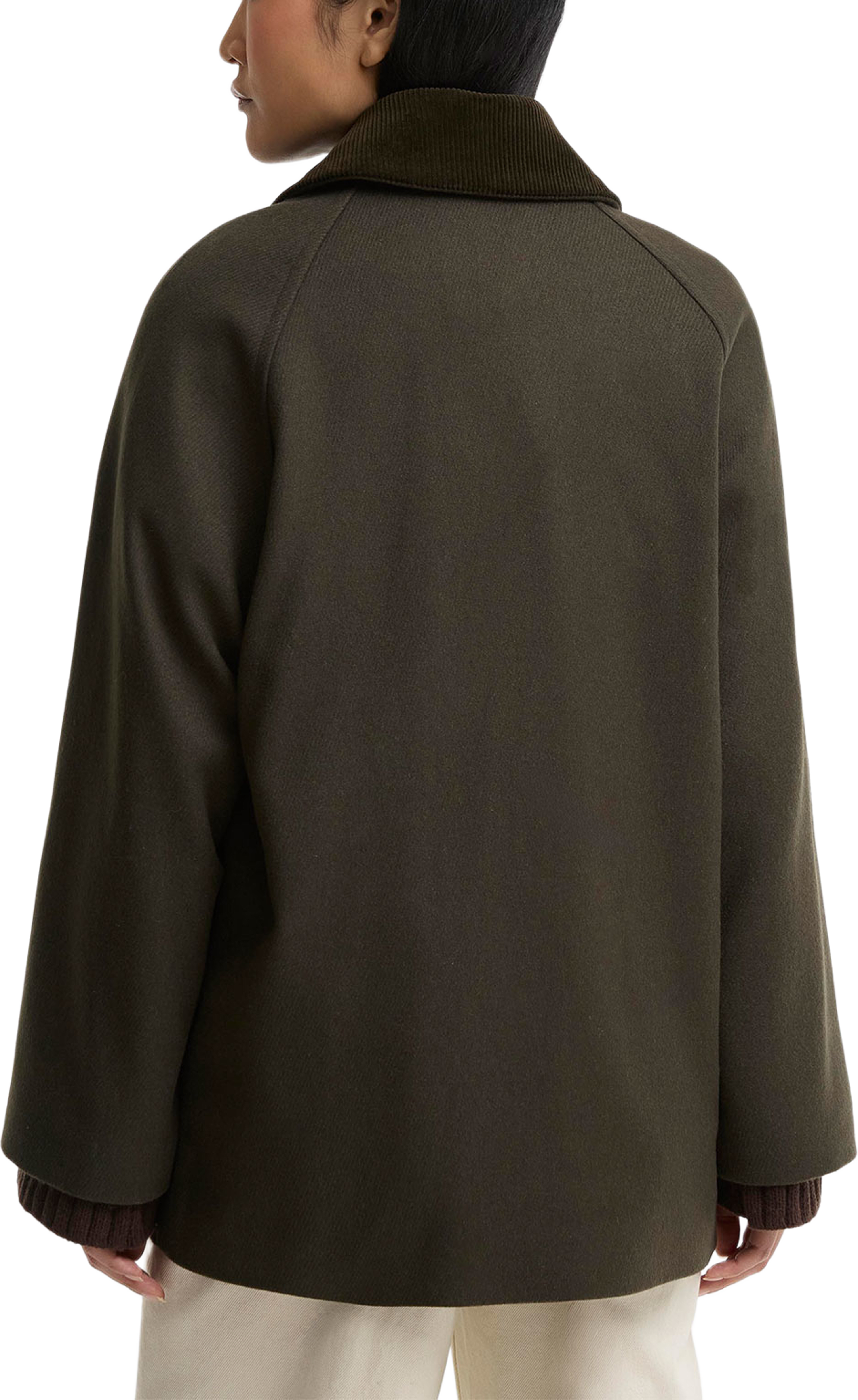 Barbour Women's Bedale Wool Coat, från Barbour, i färgen Olive / Shadow Classic. Klicka för att öppna bilden i stort format
