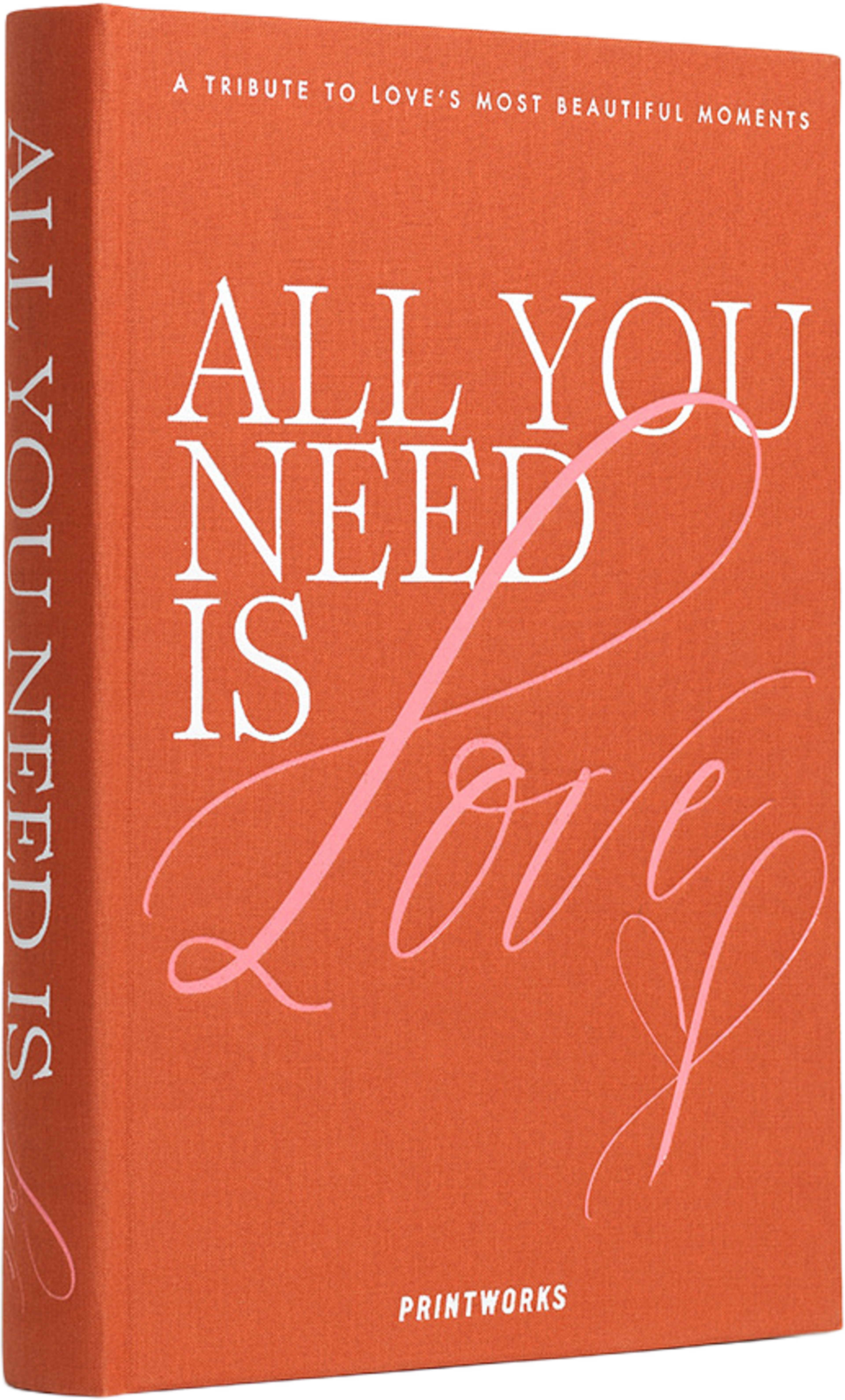 Photo Book All You Need is Love, Orange, från Printworks, i färgen Orange. Klicka för att öppna bilden i stort format