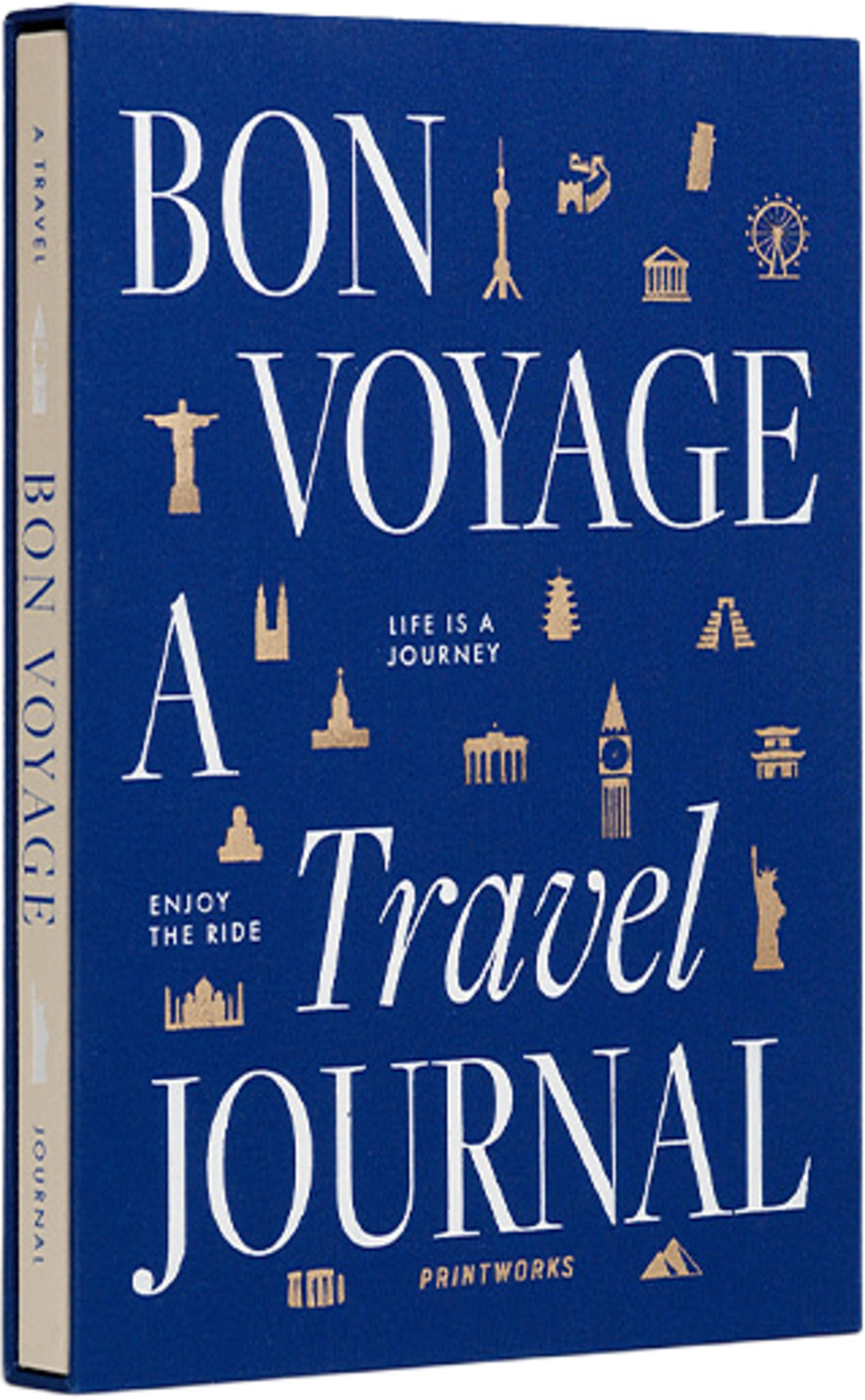 Bon Voyage - Travel Journal, från Printworks, i färgen Blue/Beige. Klicka för att öppna bilden i stort format