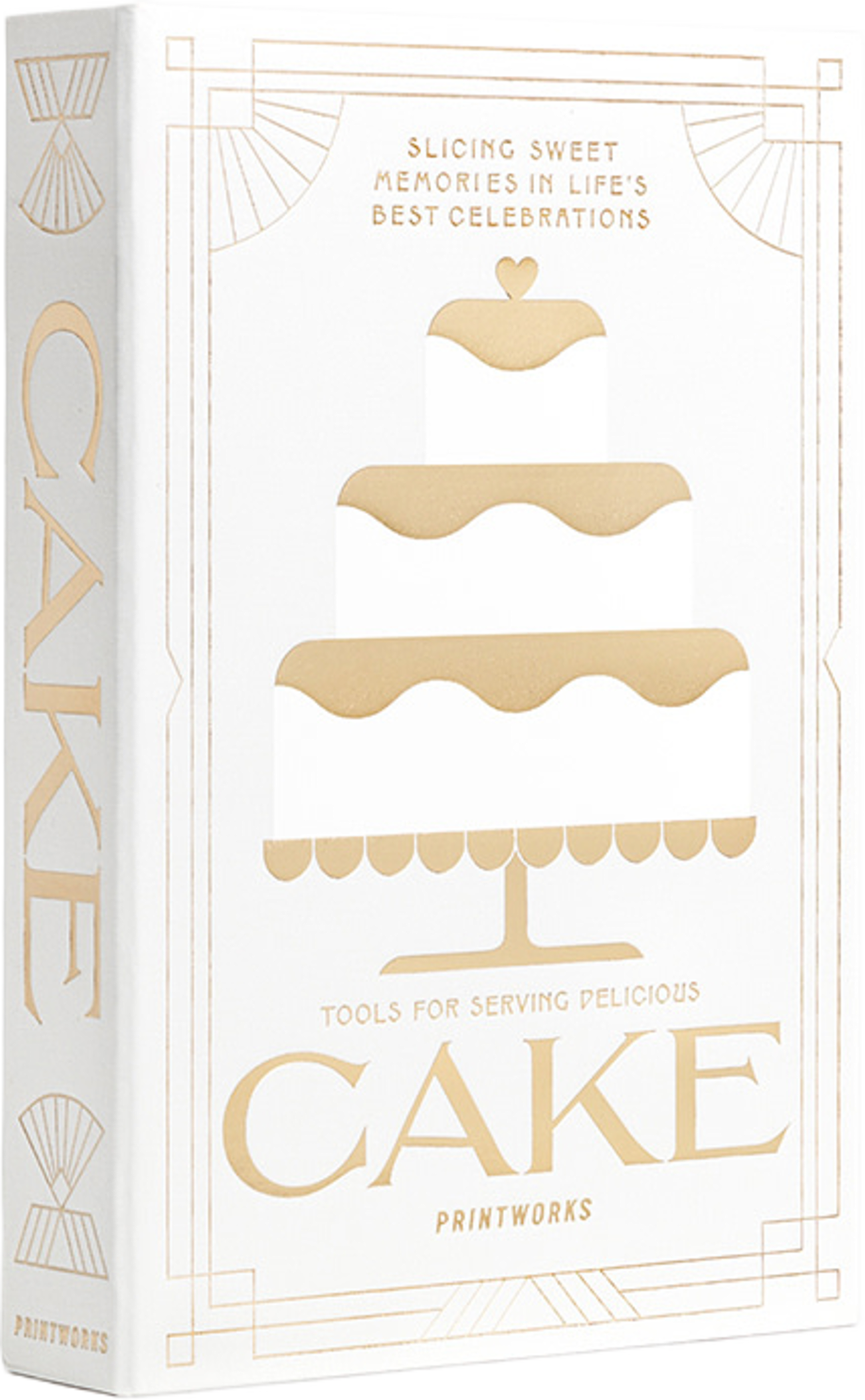 The Essentials - Cake Tools, från Printworks, i färgen White/Gold. Klicka för att öppna bilden i stort format
