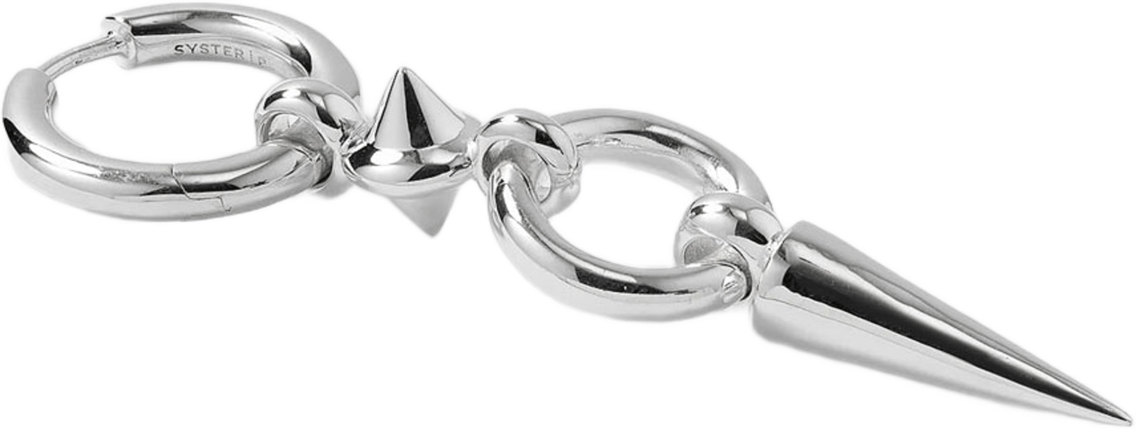 Juno Long Single Earring, från Syster P, i färgen Silver. Klicka för att öppna bilden i stort format