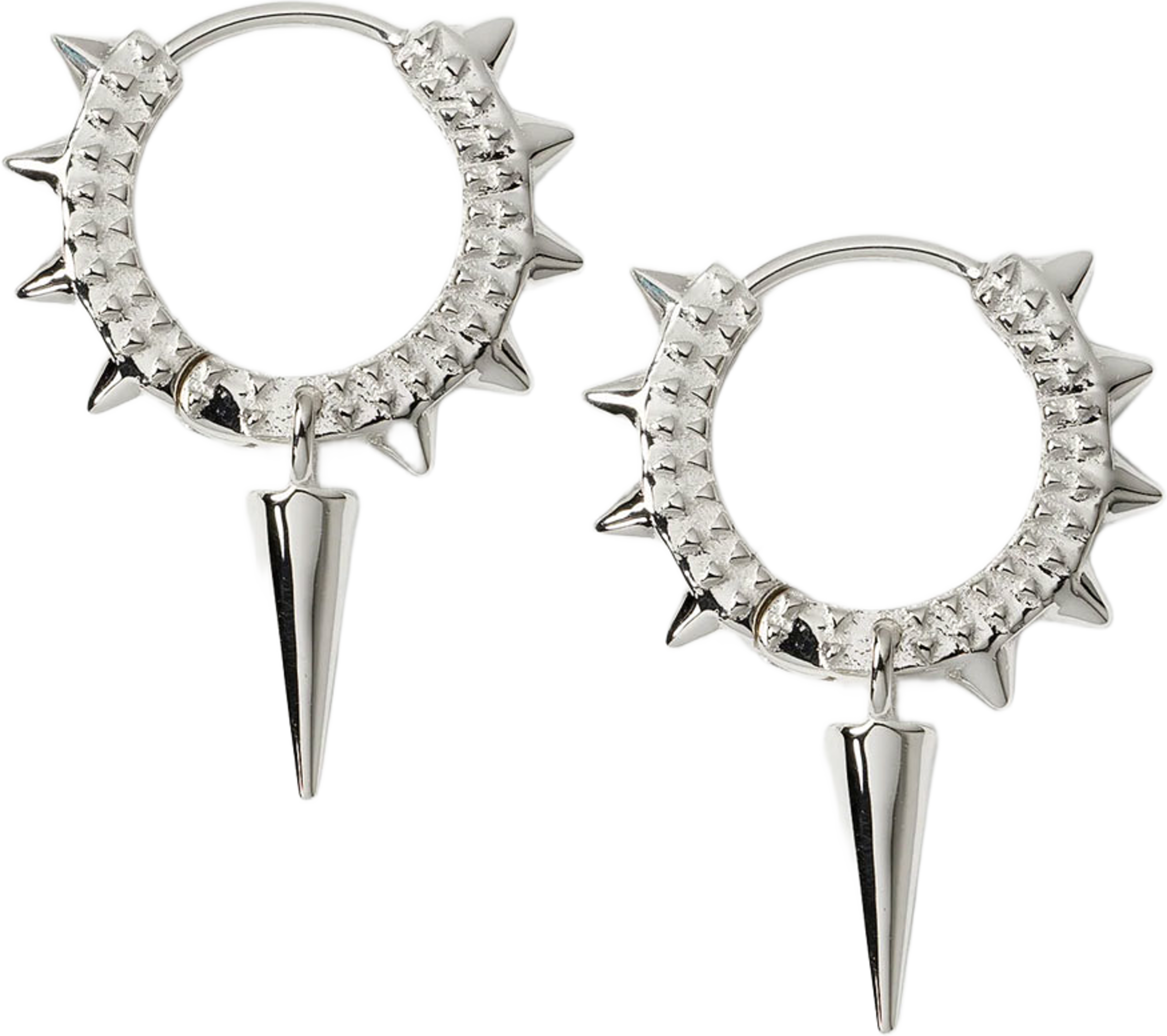 Harvey Heavy Spike Hoops, från Syster P, i färgen Silver. Klicka för att öppna bilden i stort format
