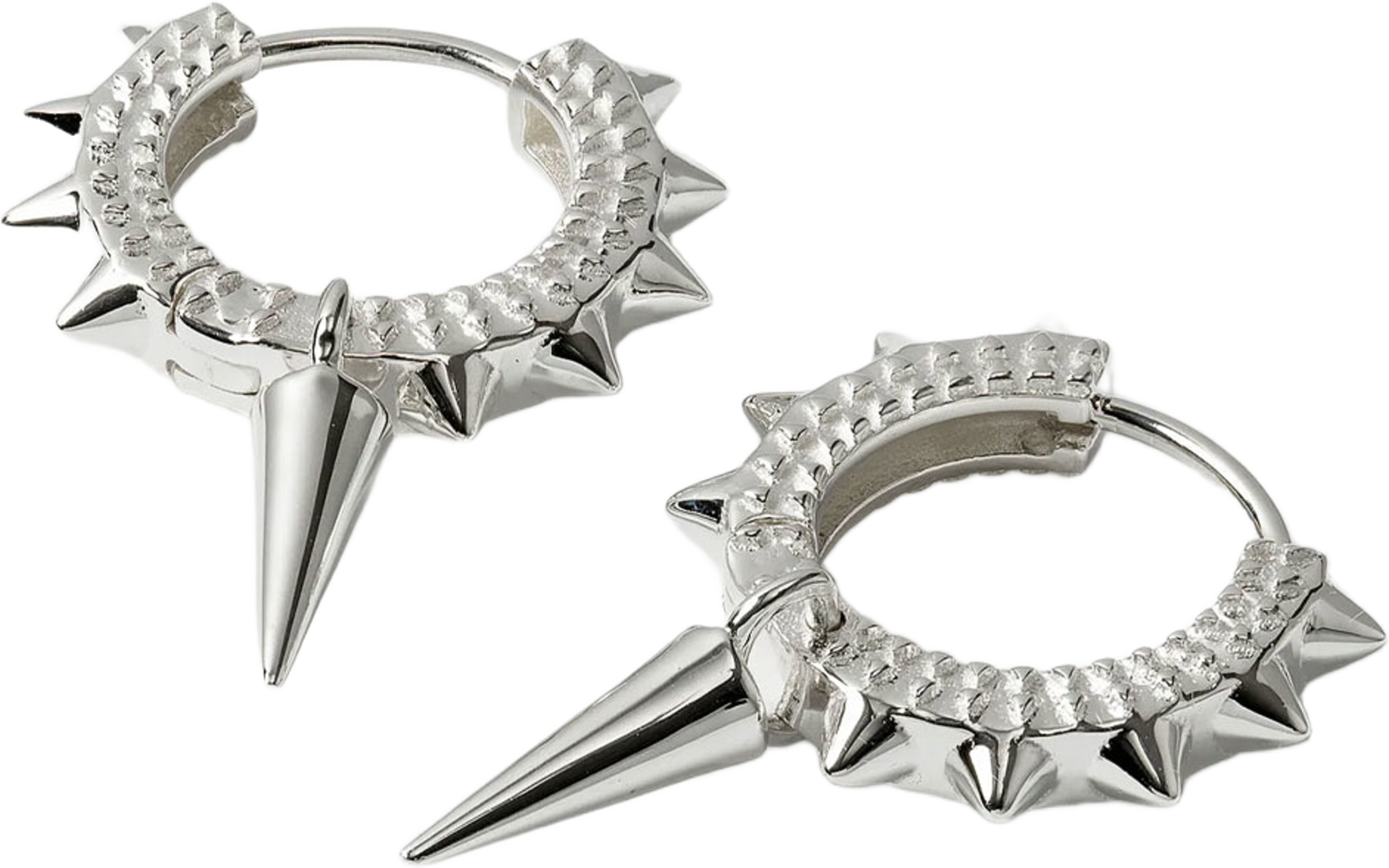 Harvey Heavy Spike Hoops, från Syster P, i färgen Silver. Klicka för att öppna bilden i stort format