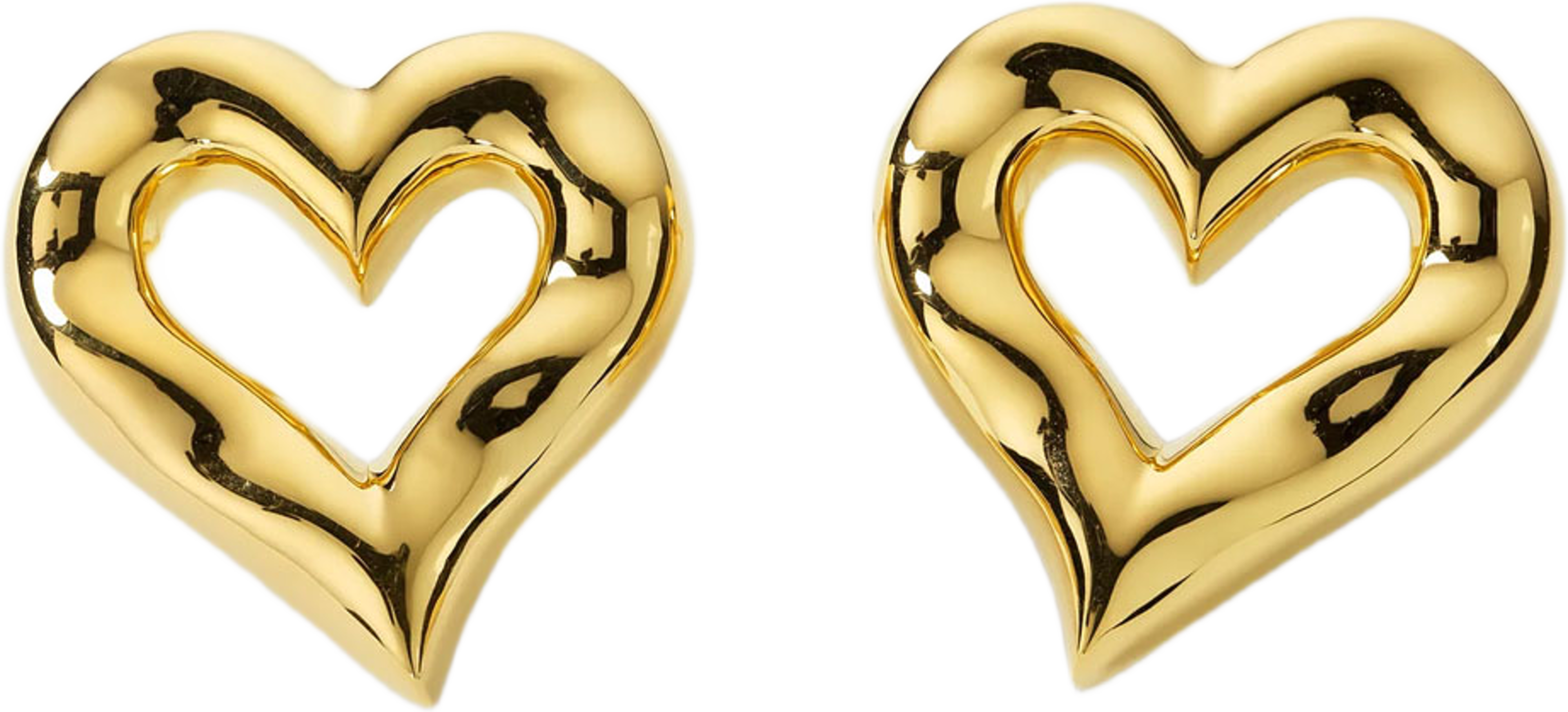 Puff Heart Earrings, från Syster P, i färgen Gold. Klicka för att öppna bilden i stort format