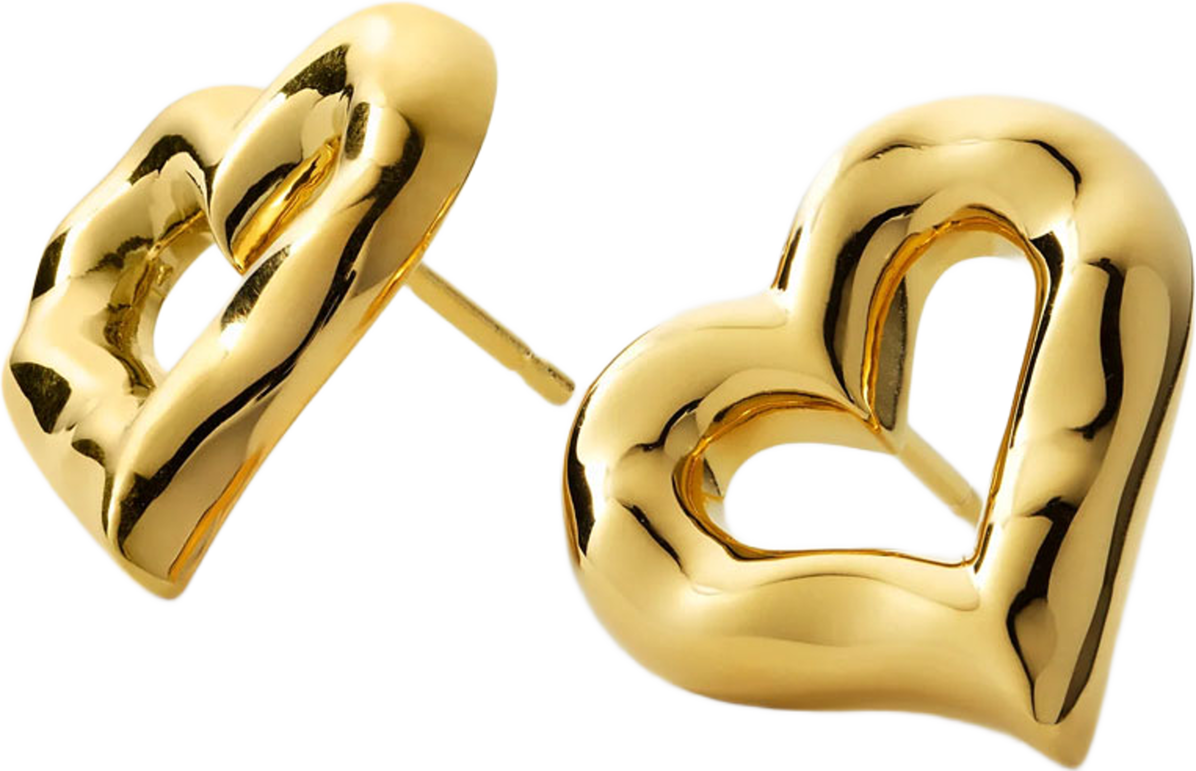 Puff Heart Earrings, från Syster P, i färgen Gold. Klicka för att öppna bilden i stort format