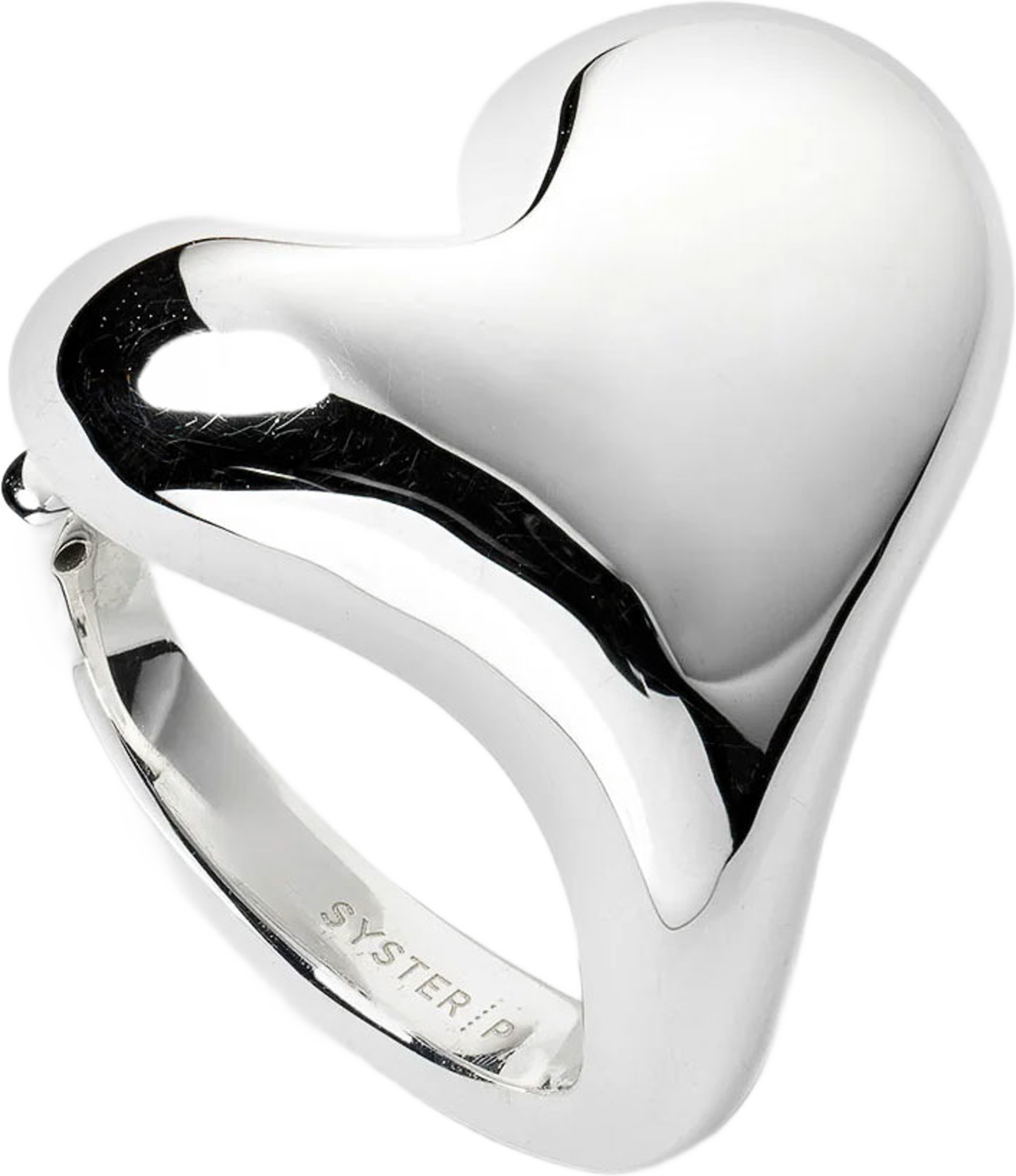 Bolded Heart Ring, från Syster P, i färgen Silver. Klicka för att öppna bilden i stort format
