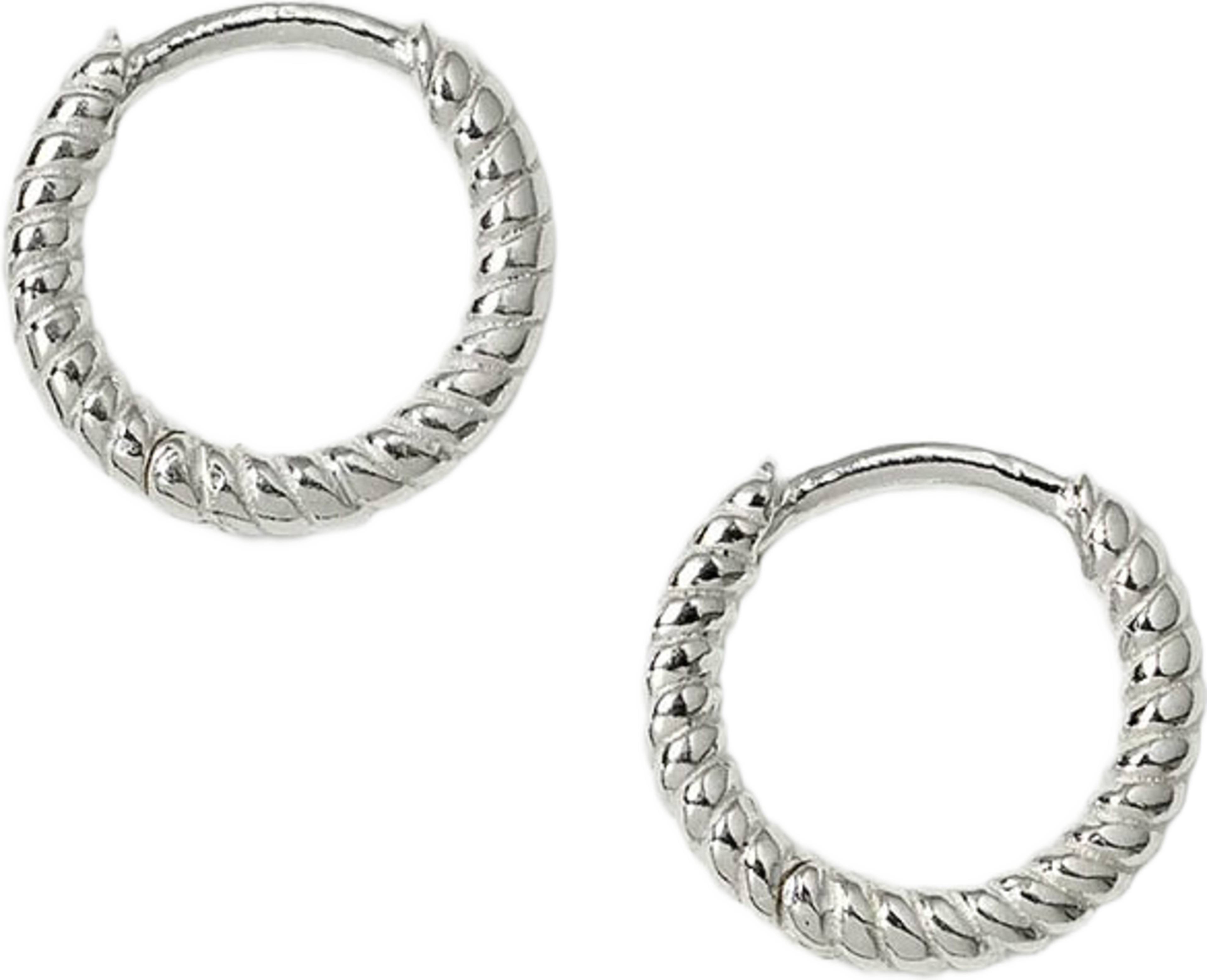 Beloved Twisted Small Hoops, från Syster P, i färgen Silver. Klicka för att öppna bilden i stort format