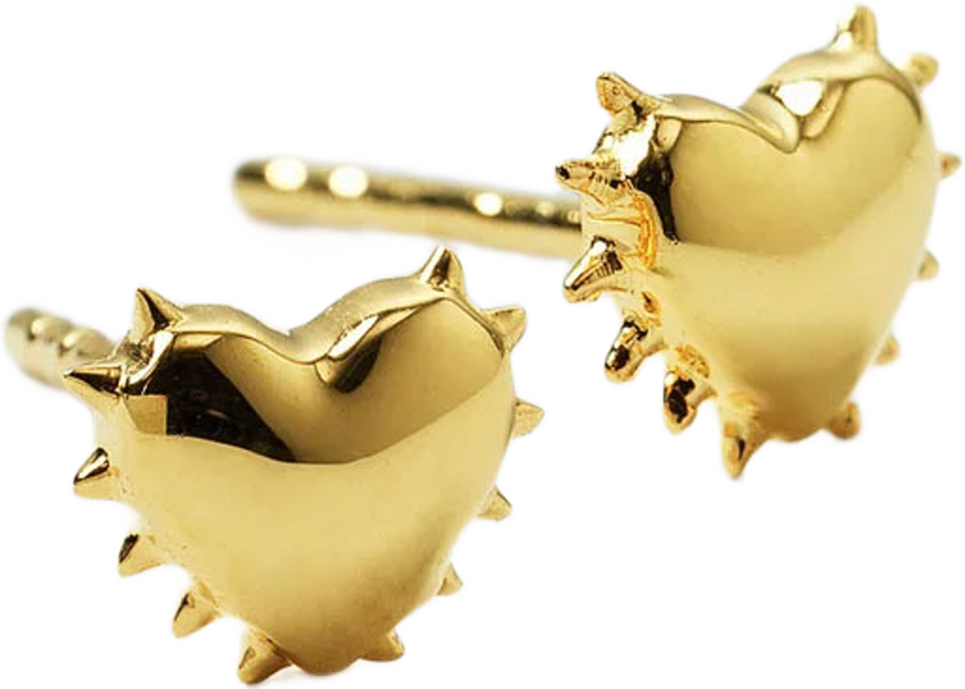 True Love Spike Heart Stud Earrings, från Syster P, i färgen Gold. Klicka för att öppna bilden i stort format