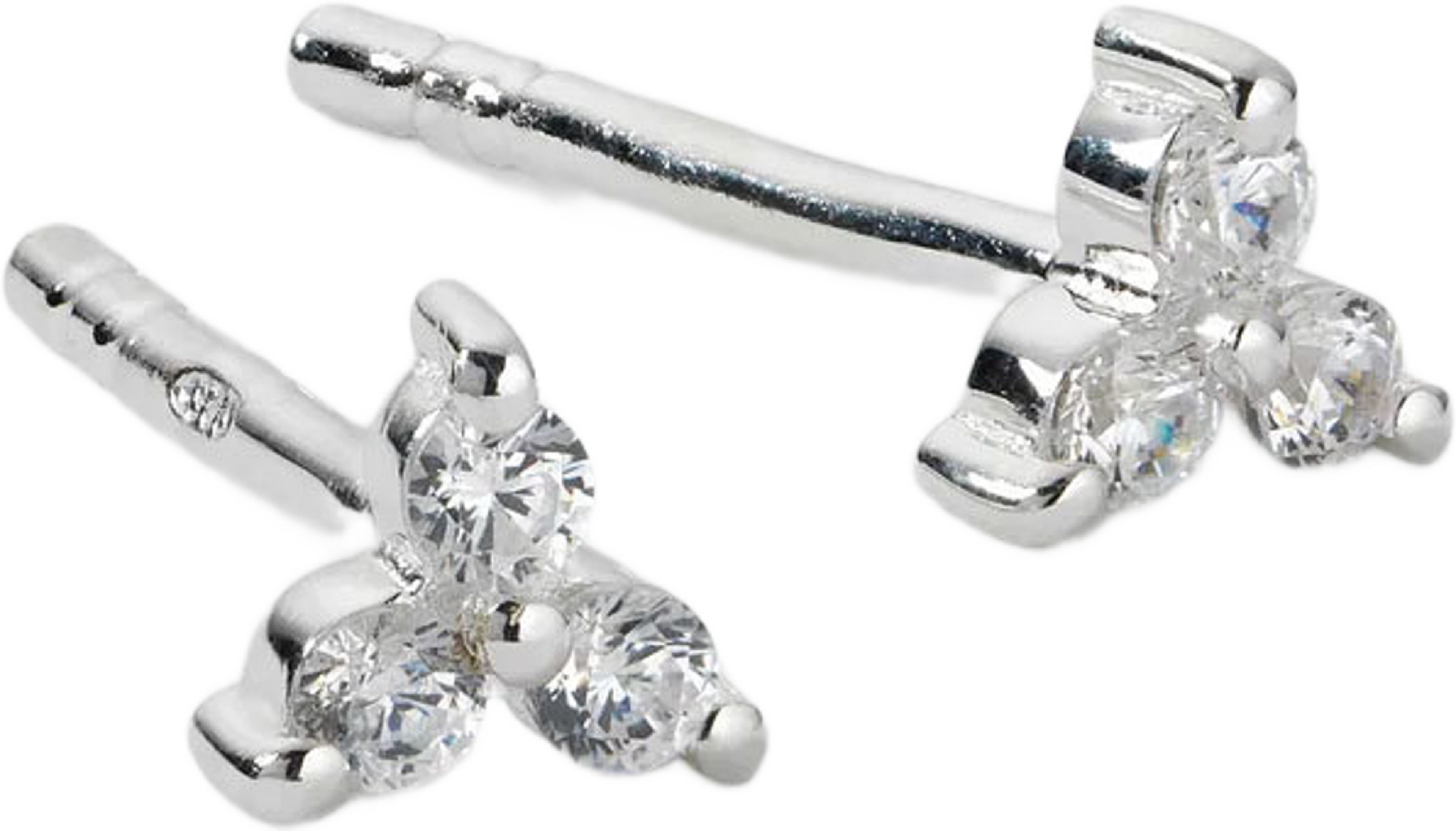 Celestia Triple Stone Studs, från Syster P, i färgen Silver. Klicka för att öppna bilden i stort format