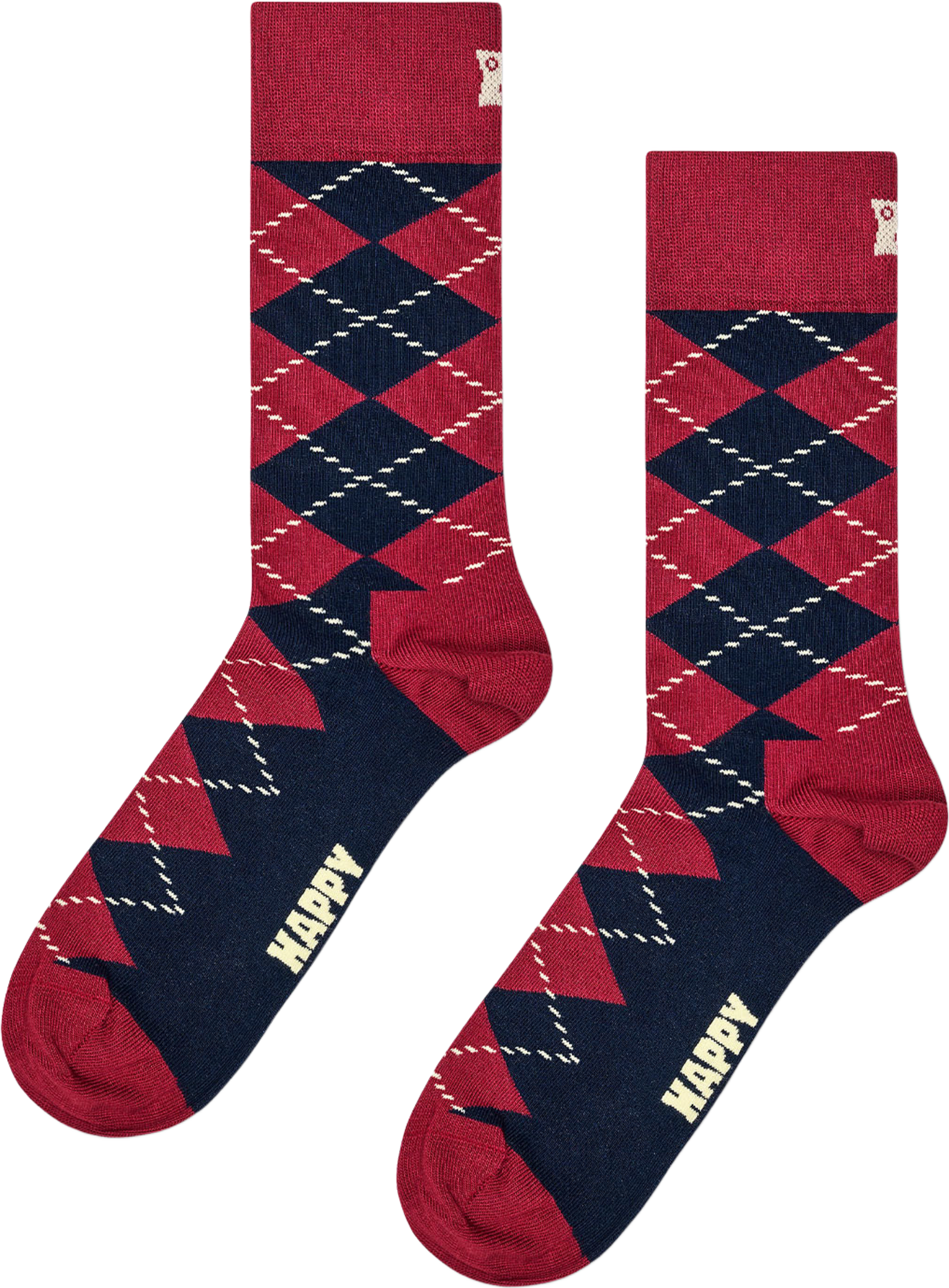 Argyle Sock, från Happy Socks, i färgen Dark Red. Klicka för att öppna bilden i stort format