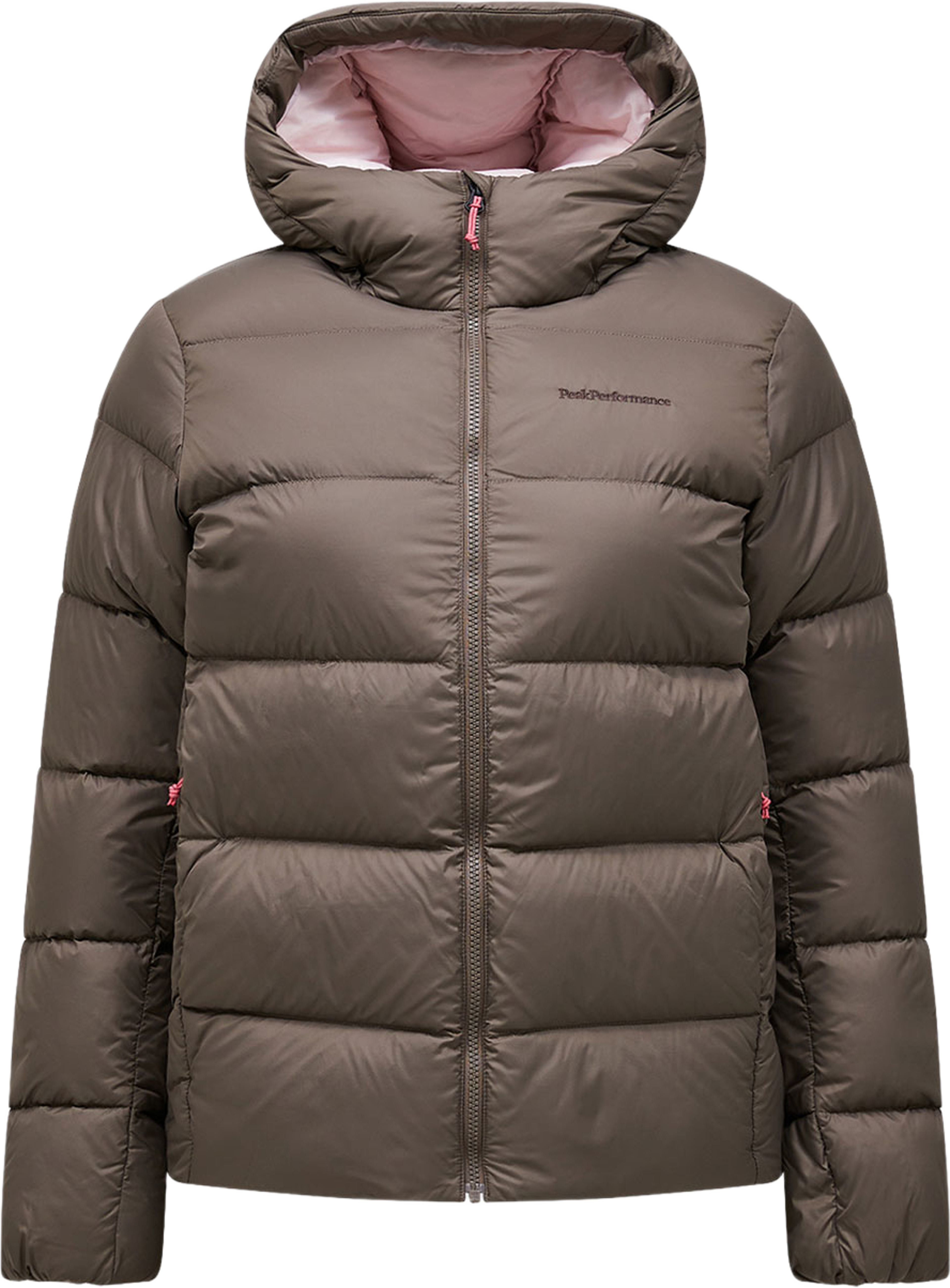 Frost Down Puffer Jacket, från Peak Performance, i färgen Terrain Tan/Frosted Blossom. Klicka för att öppna bilden i stort format