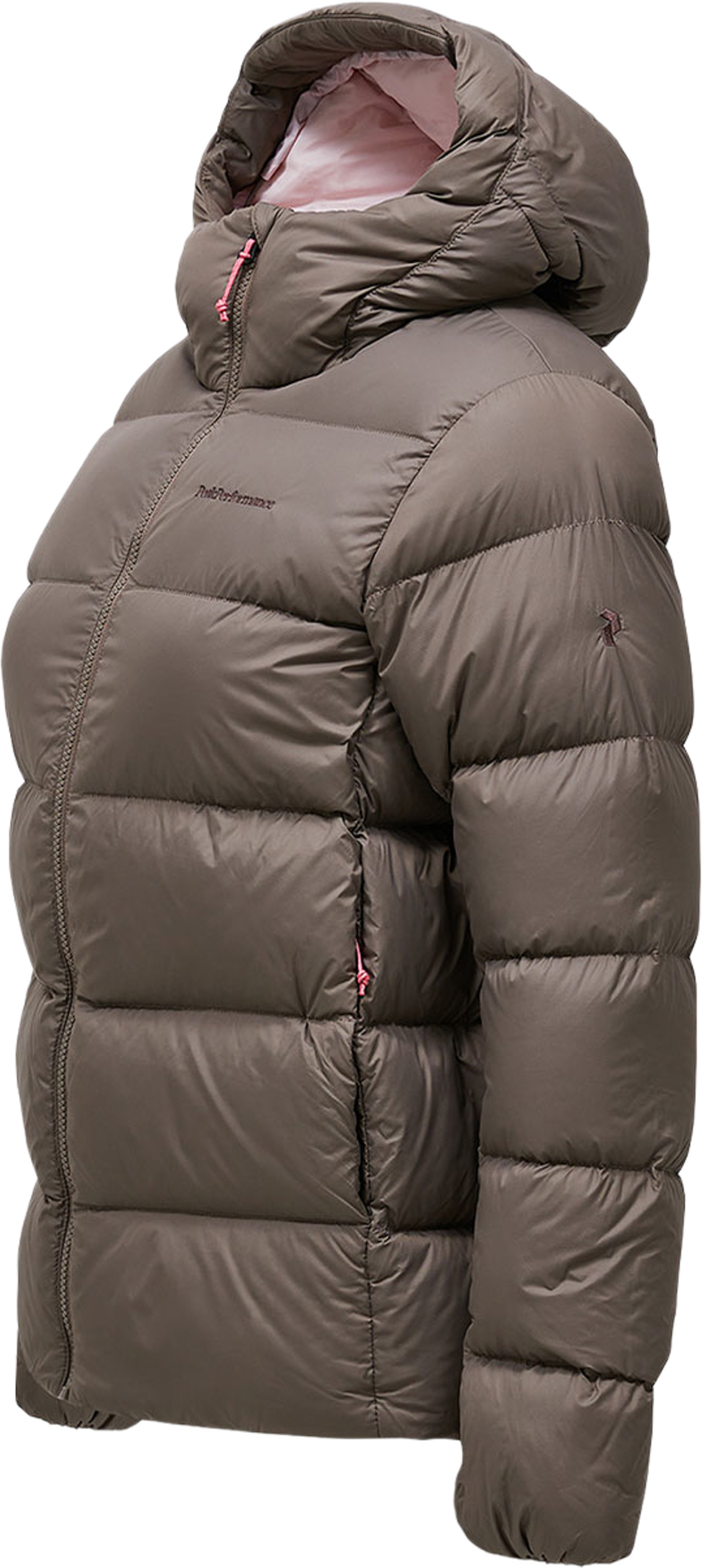 Frost Down Puffer Jacket, från Peak Performance, i färgen Terrain Tan/Frosted Blossom. Klicka för att öppna bilden i stort format
