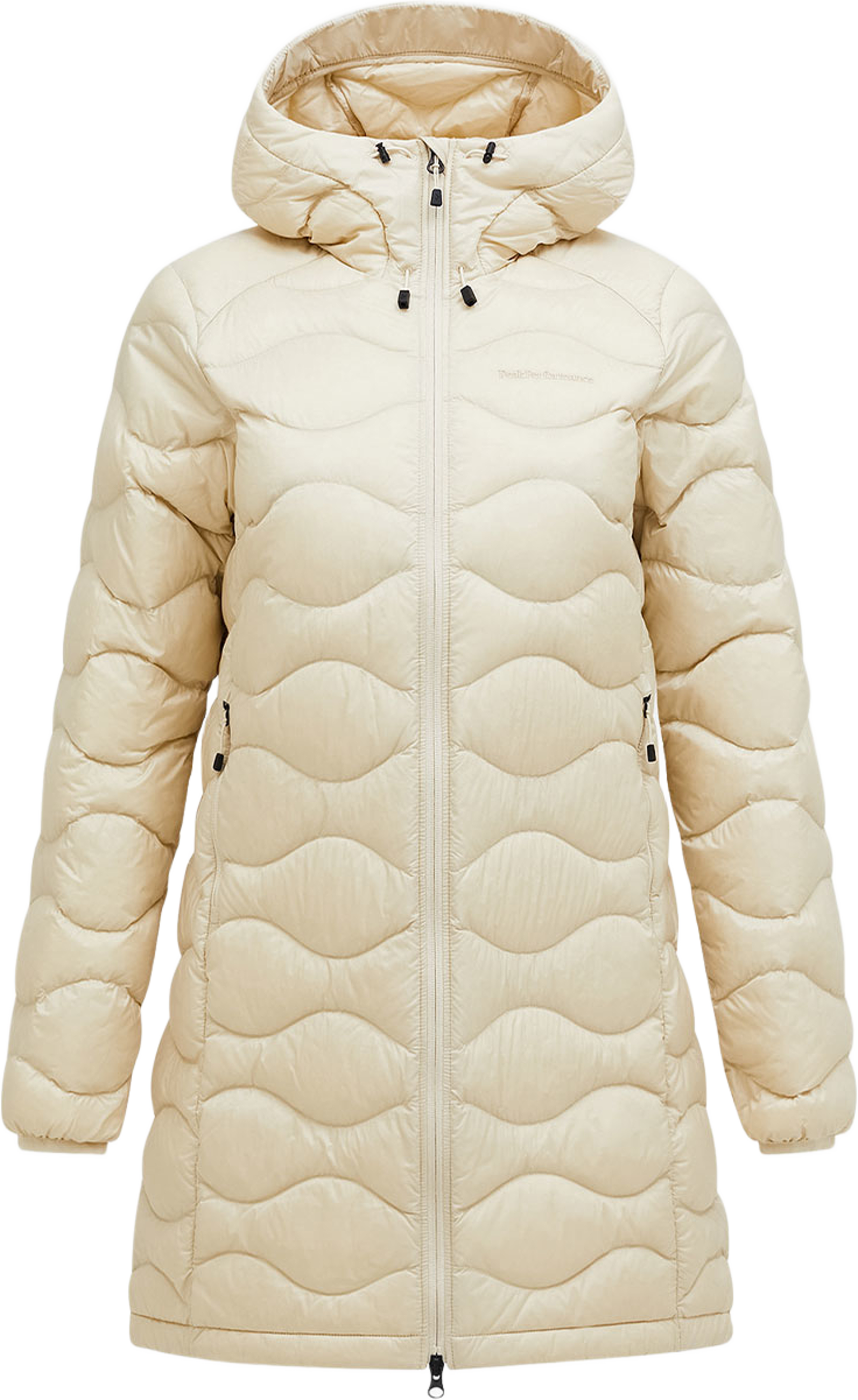 Helium Down Parka, från Peak Performance, i färgen Sand Fog. Klicka för att öppna bilden i stort format
