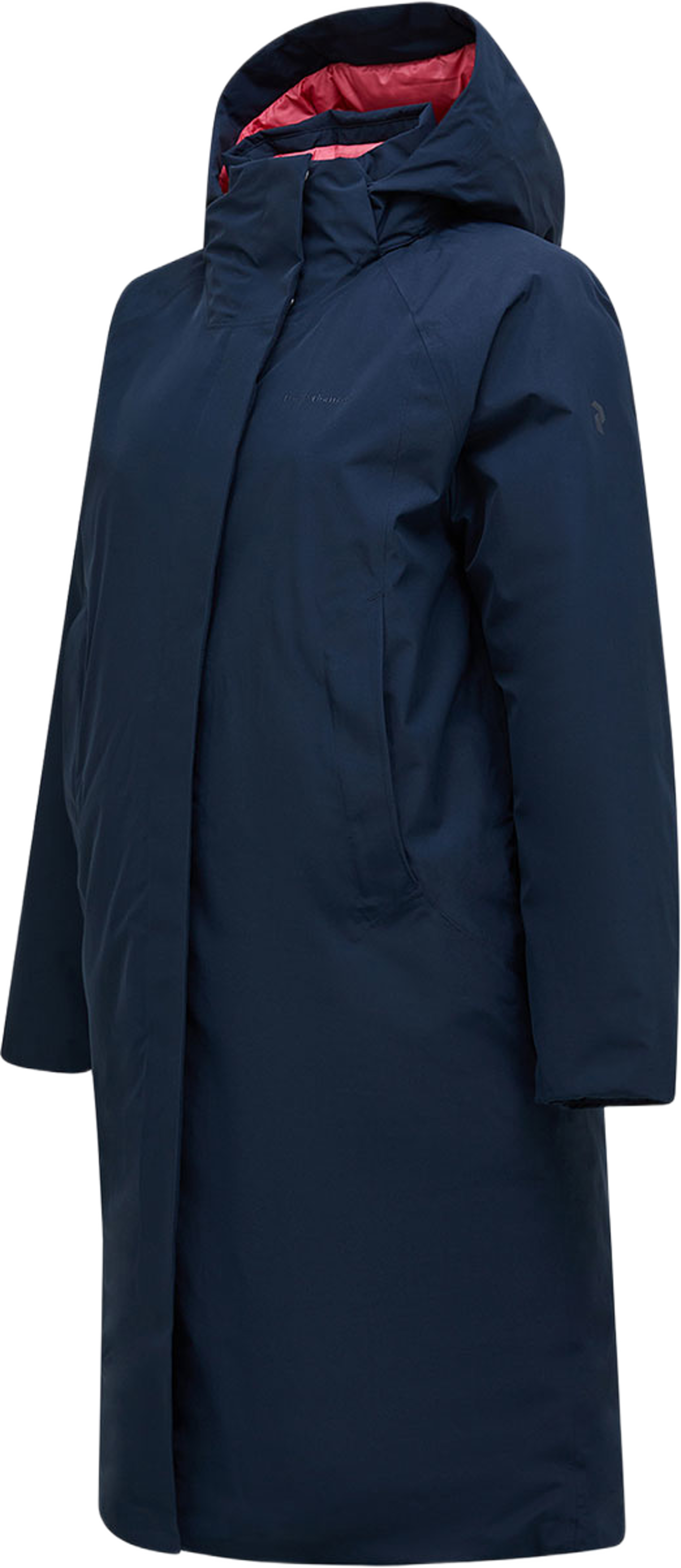 Treeline Down Coat, från Peak Performance, i färgen Blue Shadow/Mountain Blush. Klicka för att öppna bilden i stort format