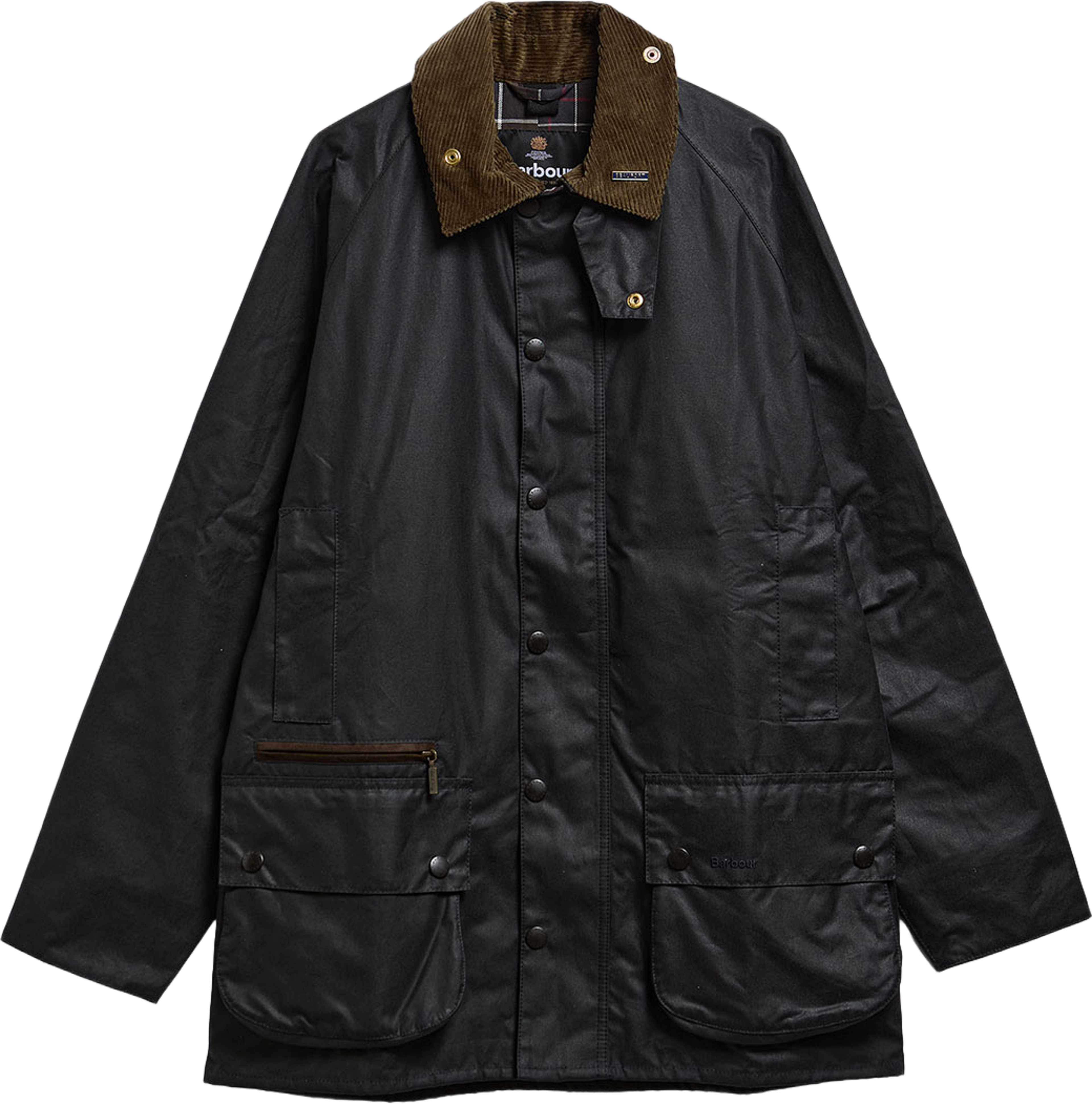 Barbour Icons Beaufort Wax Jacket, från Barbour, i färgen Navy. Klicka för att öppna bilden i stort format