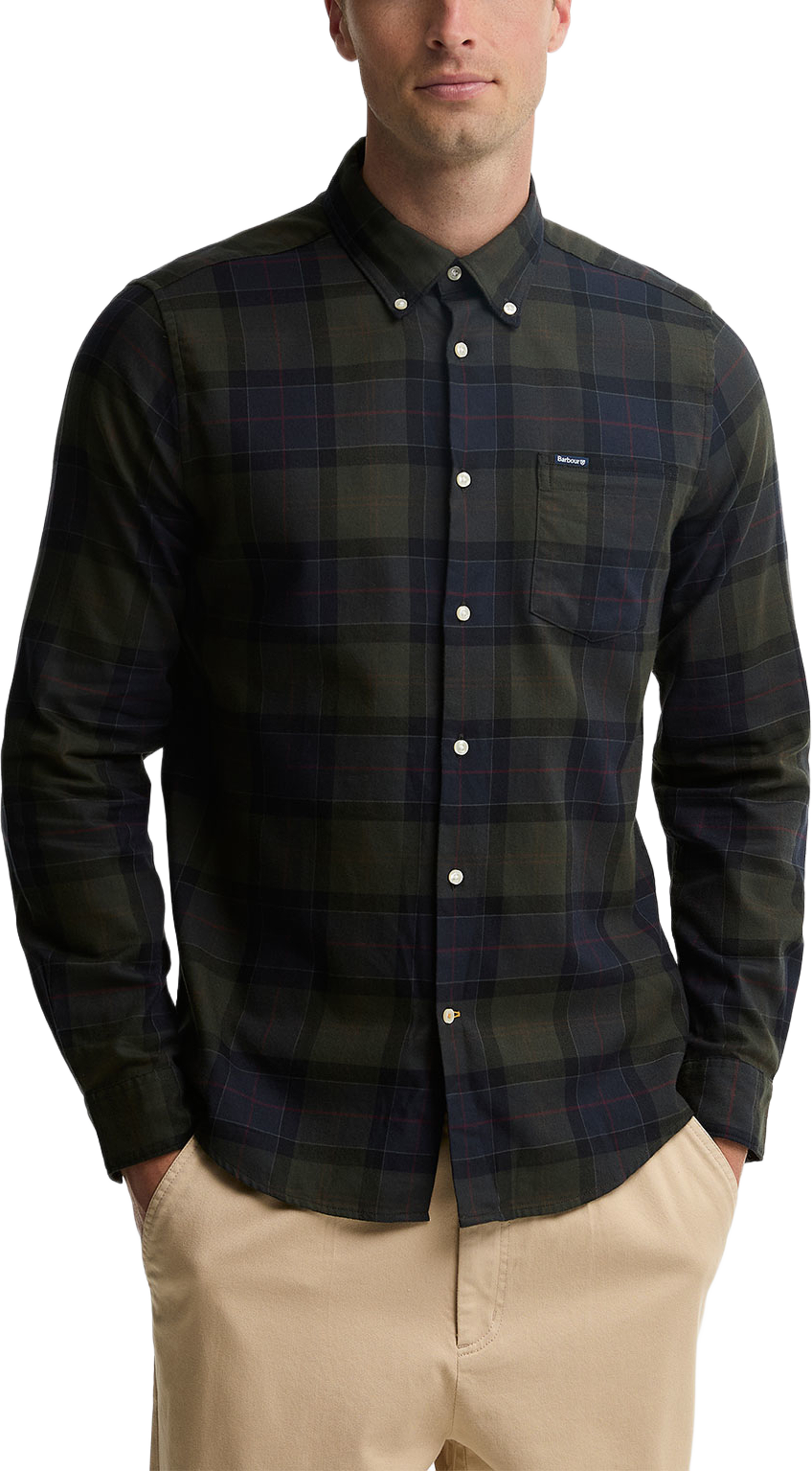 Barbour Fortrose Tailored Tartan Shirt, från Barbour, i färgen Shadow Classic Tartan. Klicka för att öppna bilden i stort format