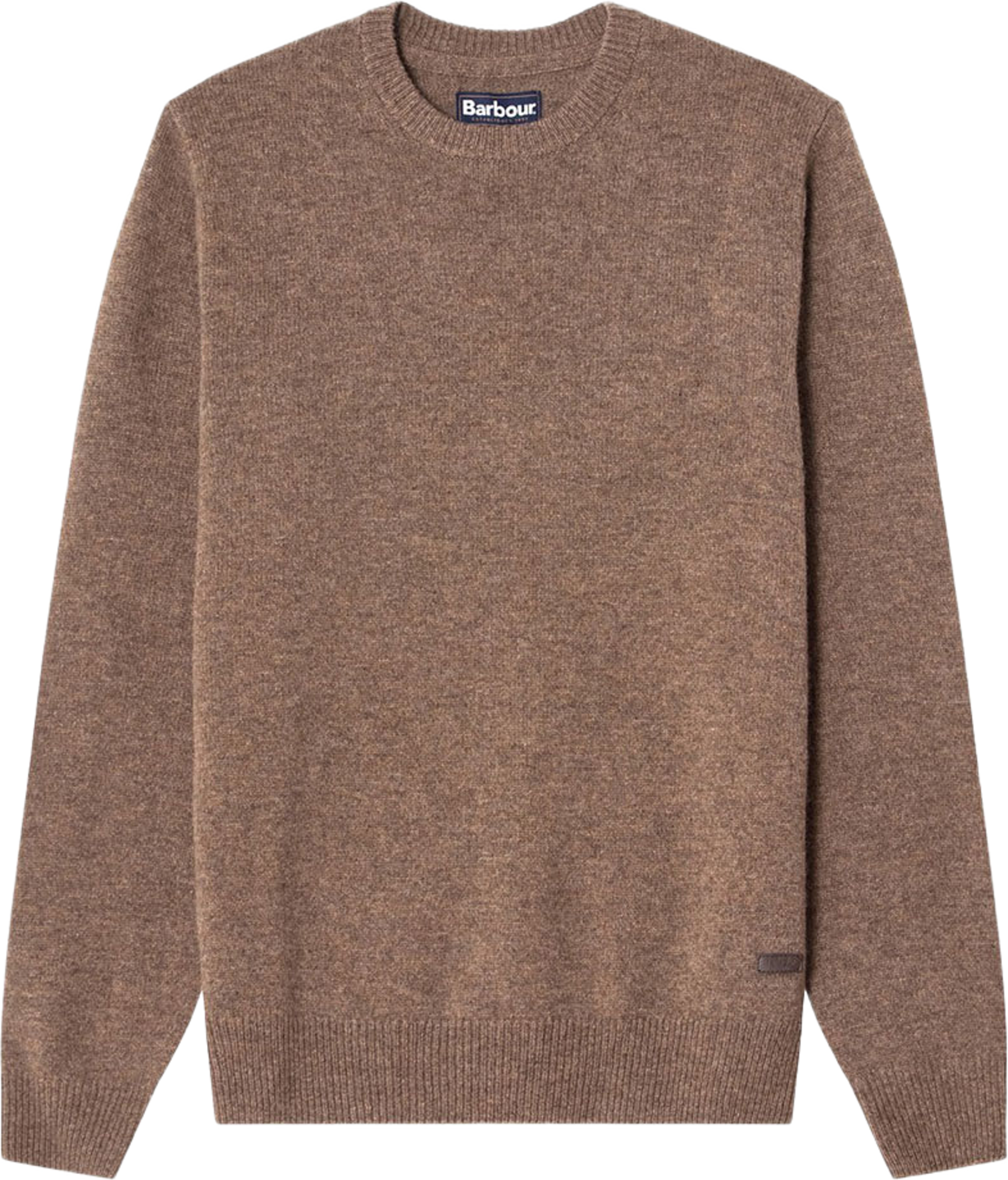 Barbour Essential Patch Crew Neck Sweater, från Barbour, i färgen Dk Stone. Klicka för att öppna bilden i stort format