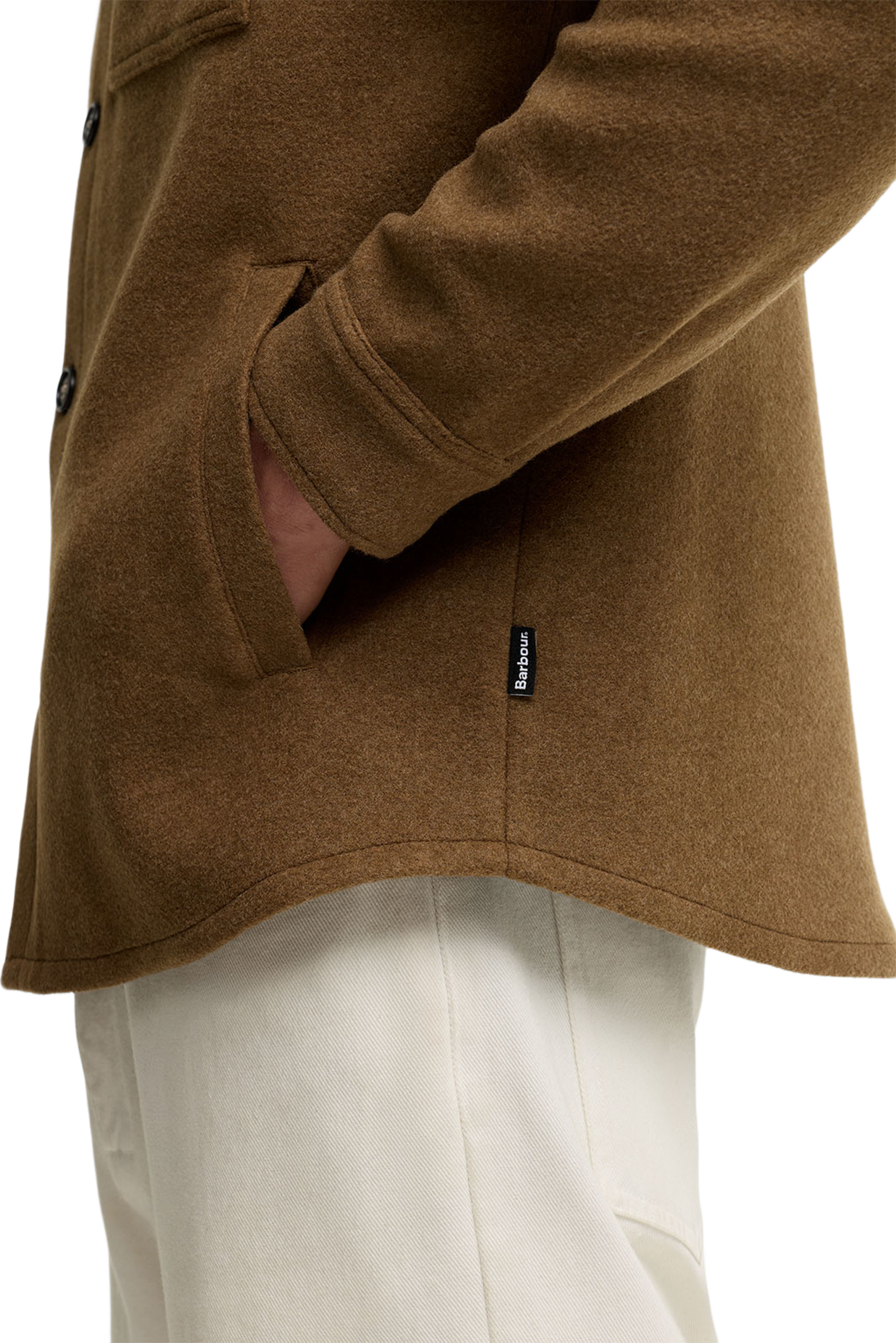 Barbour Marltown Tailored Wool Blend Overshirt, från Barbour, i färgen Sandstone. Klicka för att öppna bilden i stort format