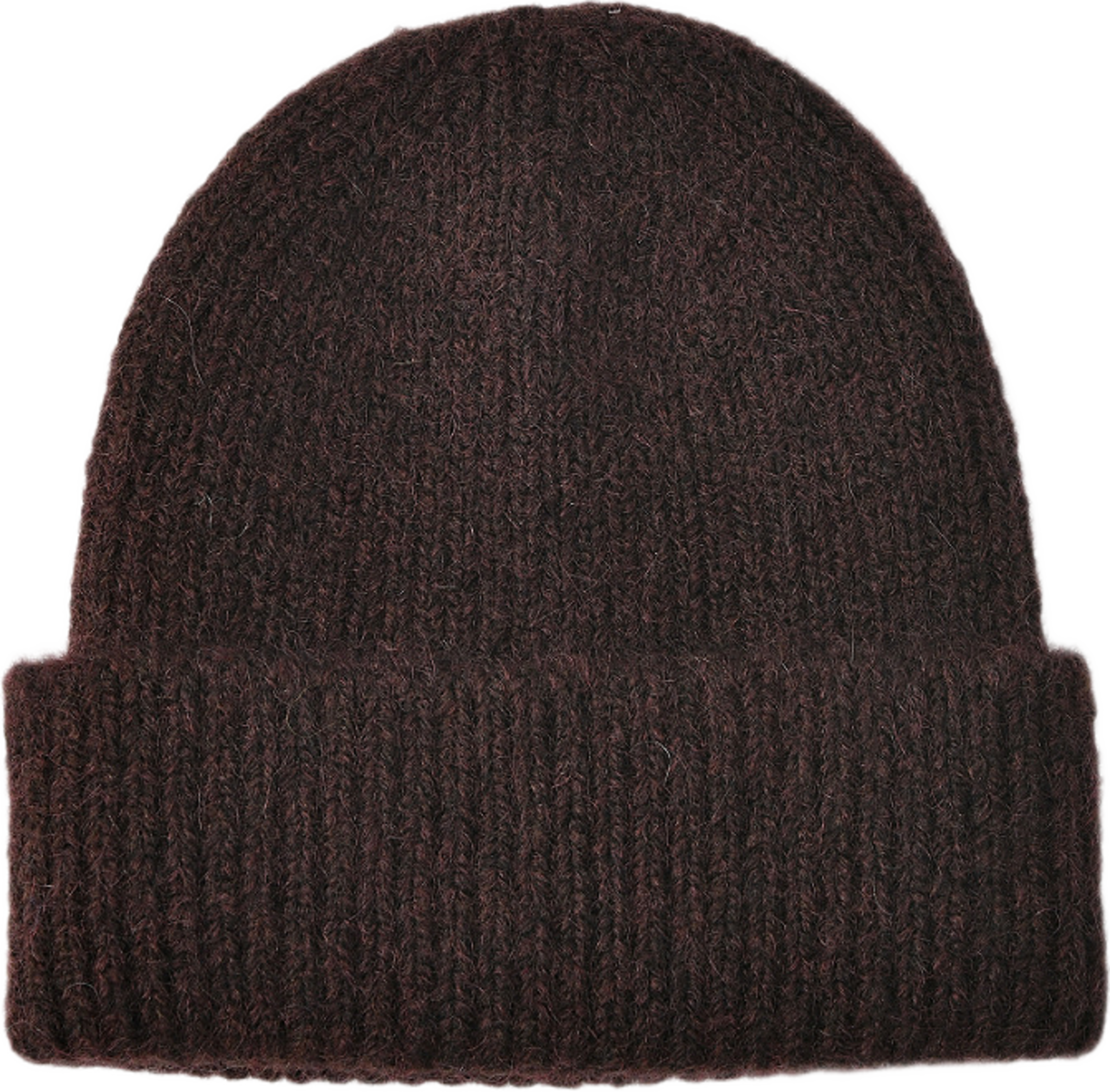 Mössa i ull- och mohairmix ELSY, från Wera, i färgen Dark Brown. Klicka för att öppna bilden i stort format