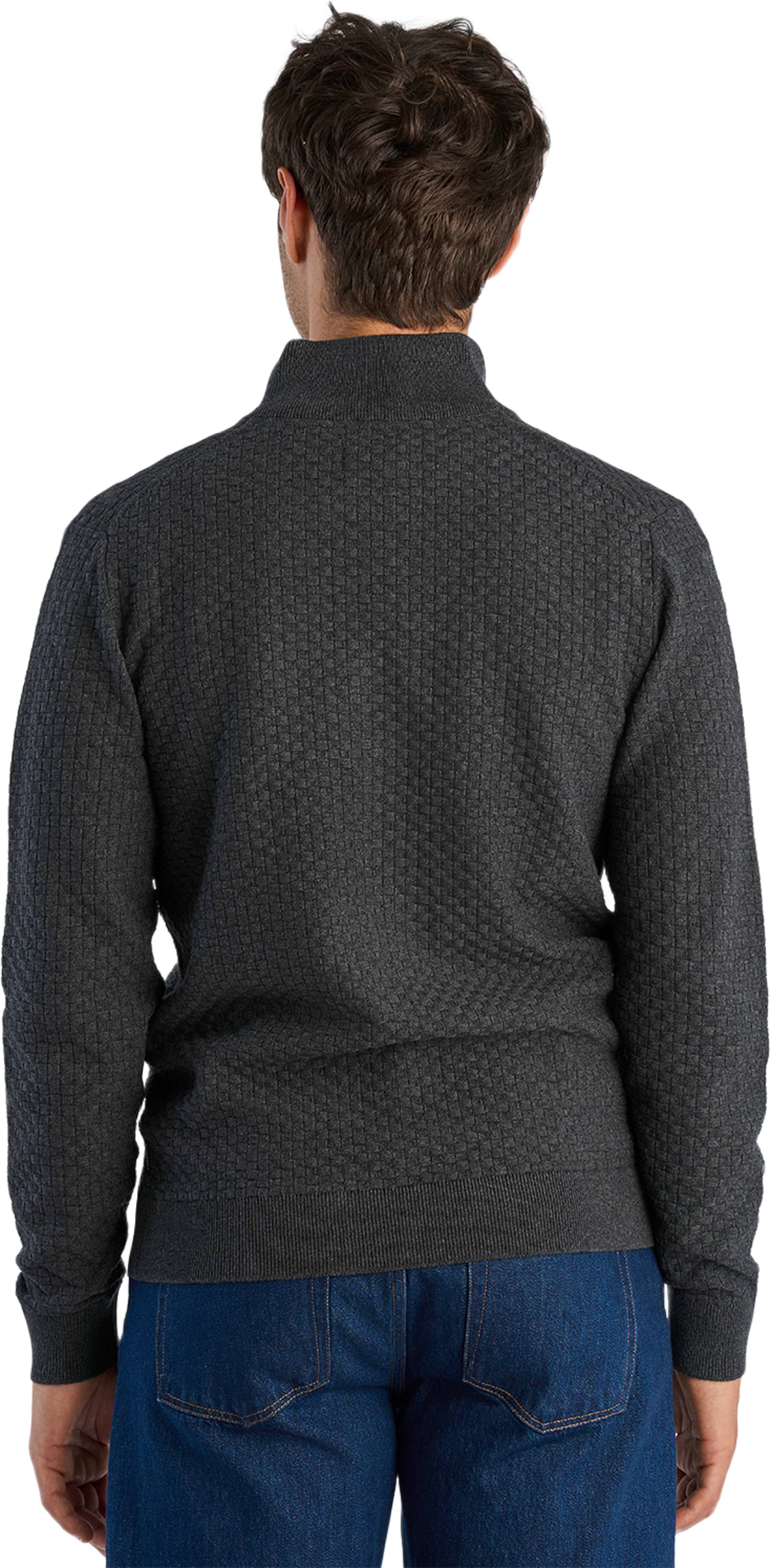 Cardigan, från Lindbergh, i färgen Charcoal. Klicka för att öppna bilden i stort format
