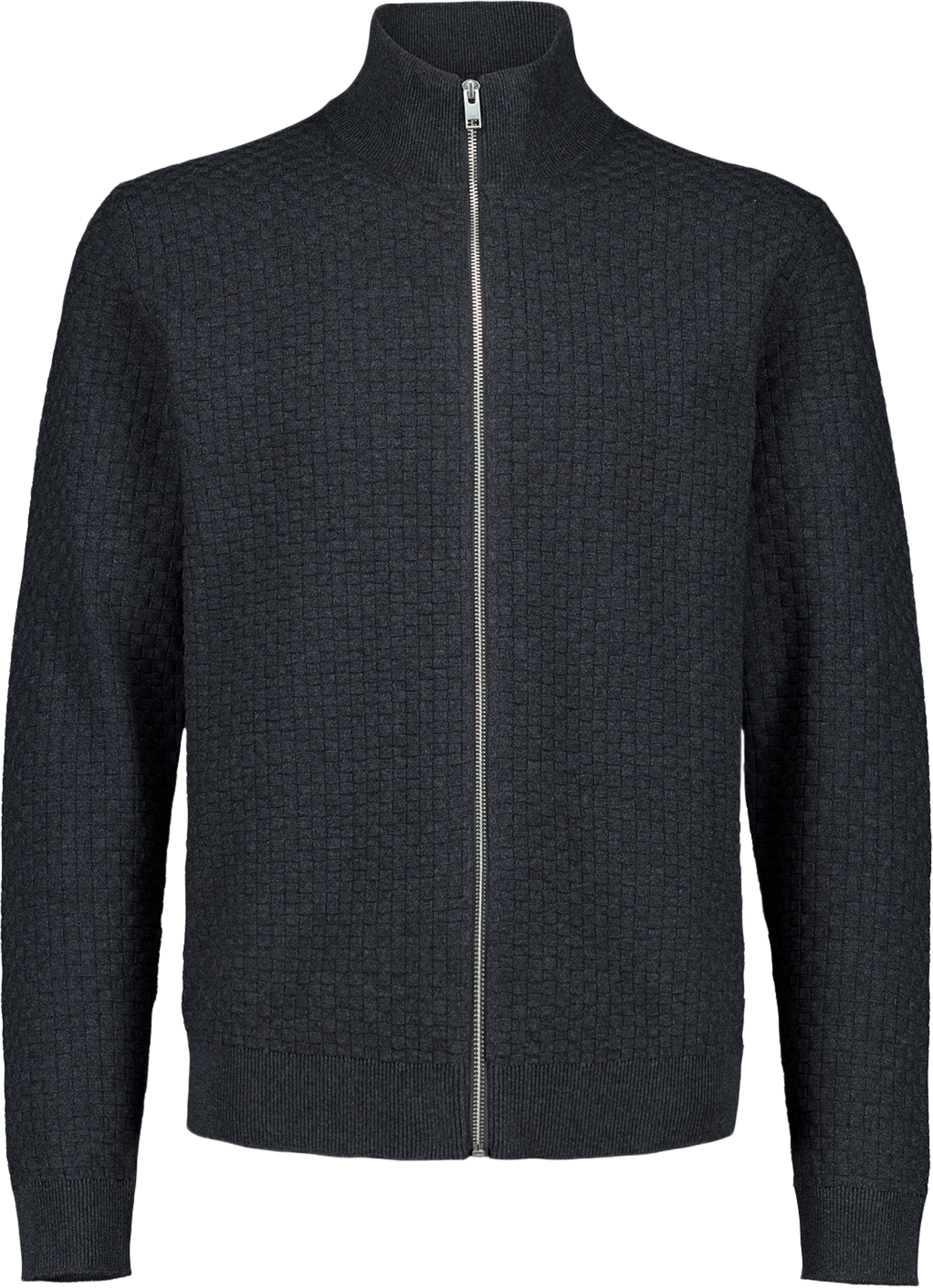 Cardigan, från Lindbergh, i färgen Charcoal. Klicka för att öppna bilden i stort format