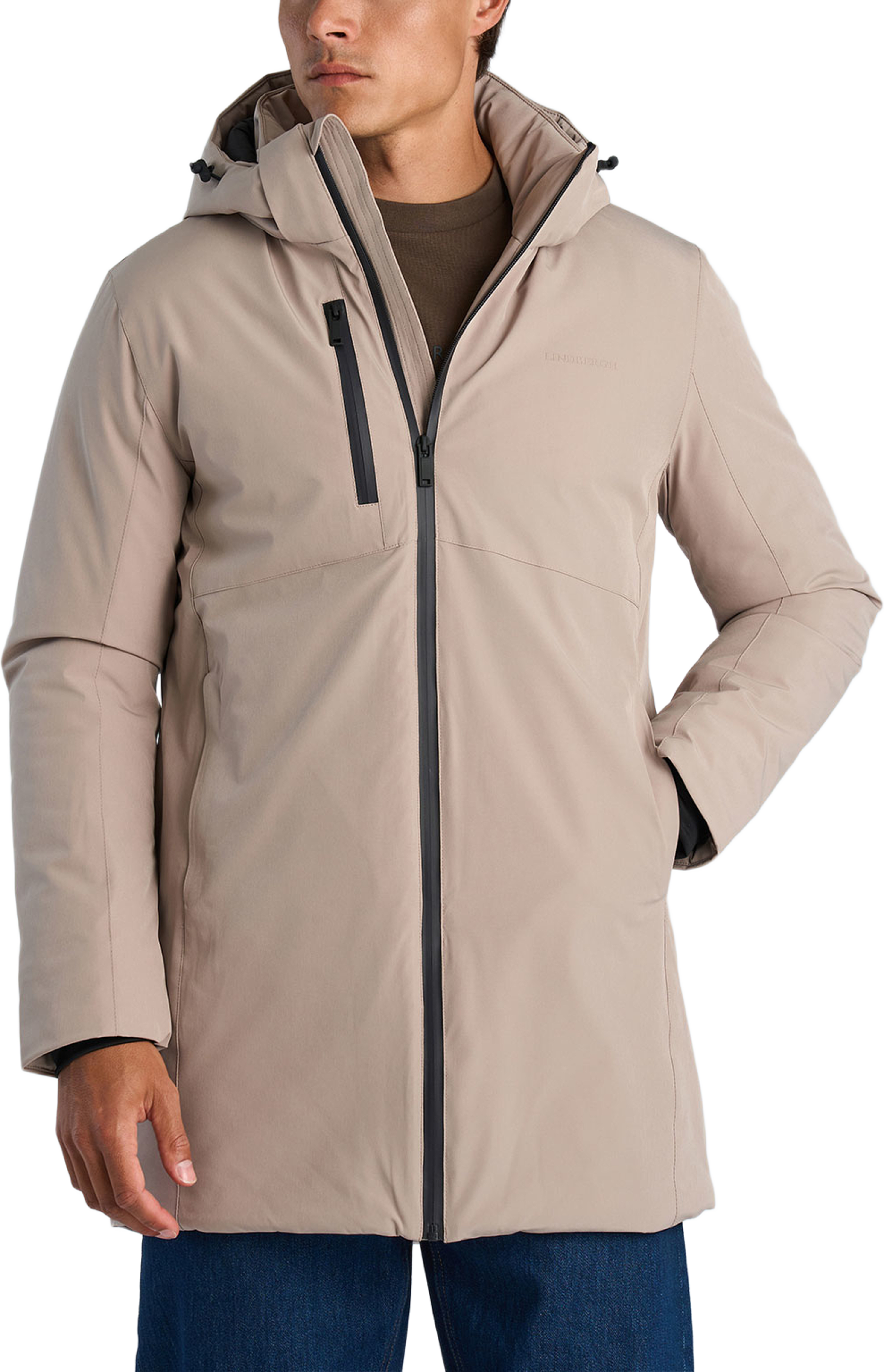 Parka jacket, från Lindbergh, i färgen Stone. Klicka för att öppna bilden i stort format