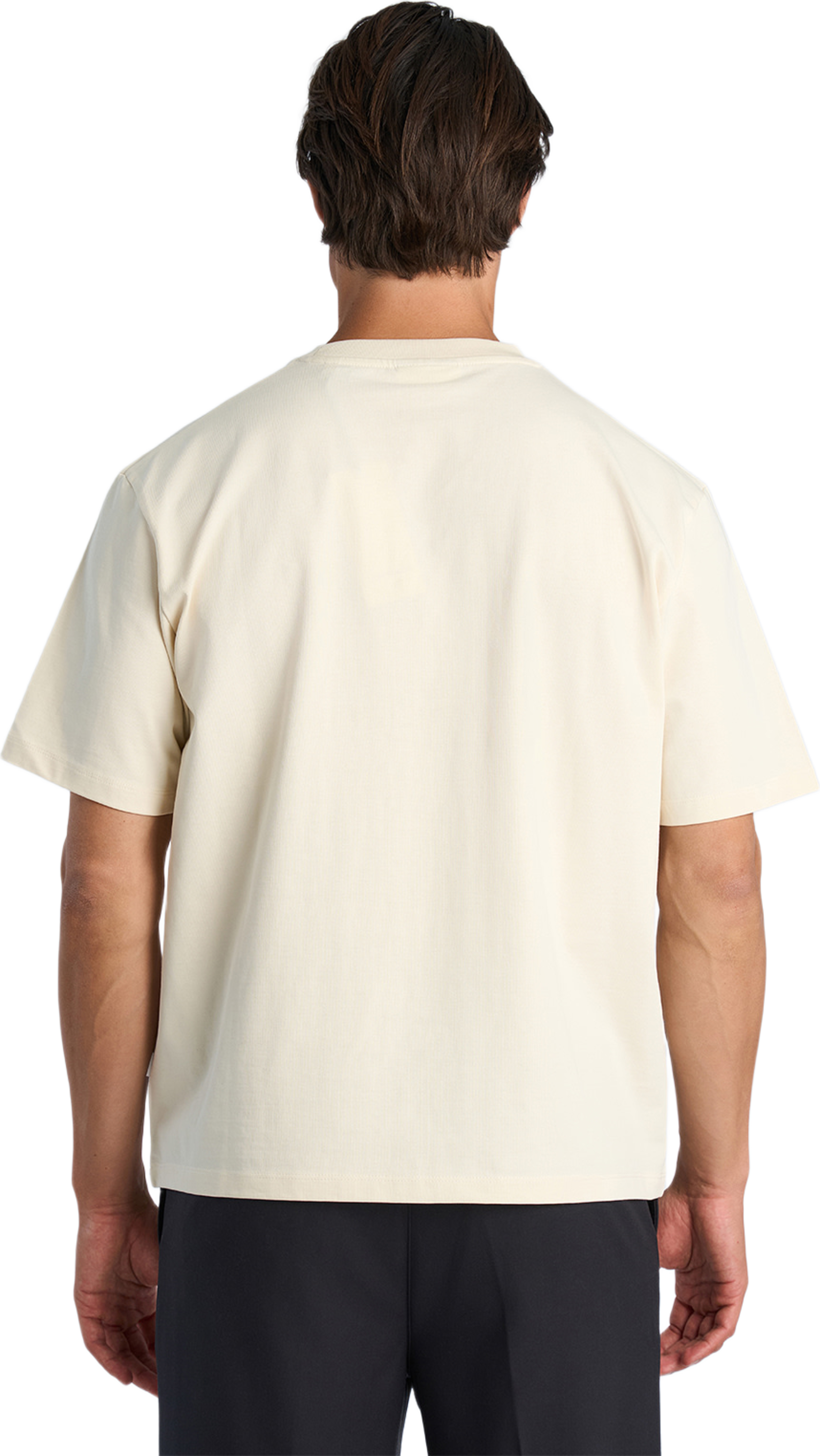 O-neck oversize cropped S/S, från Lindbergh, i färgen Nature White. Klicka för att öppna bilden i stort format
