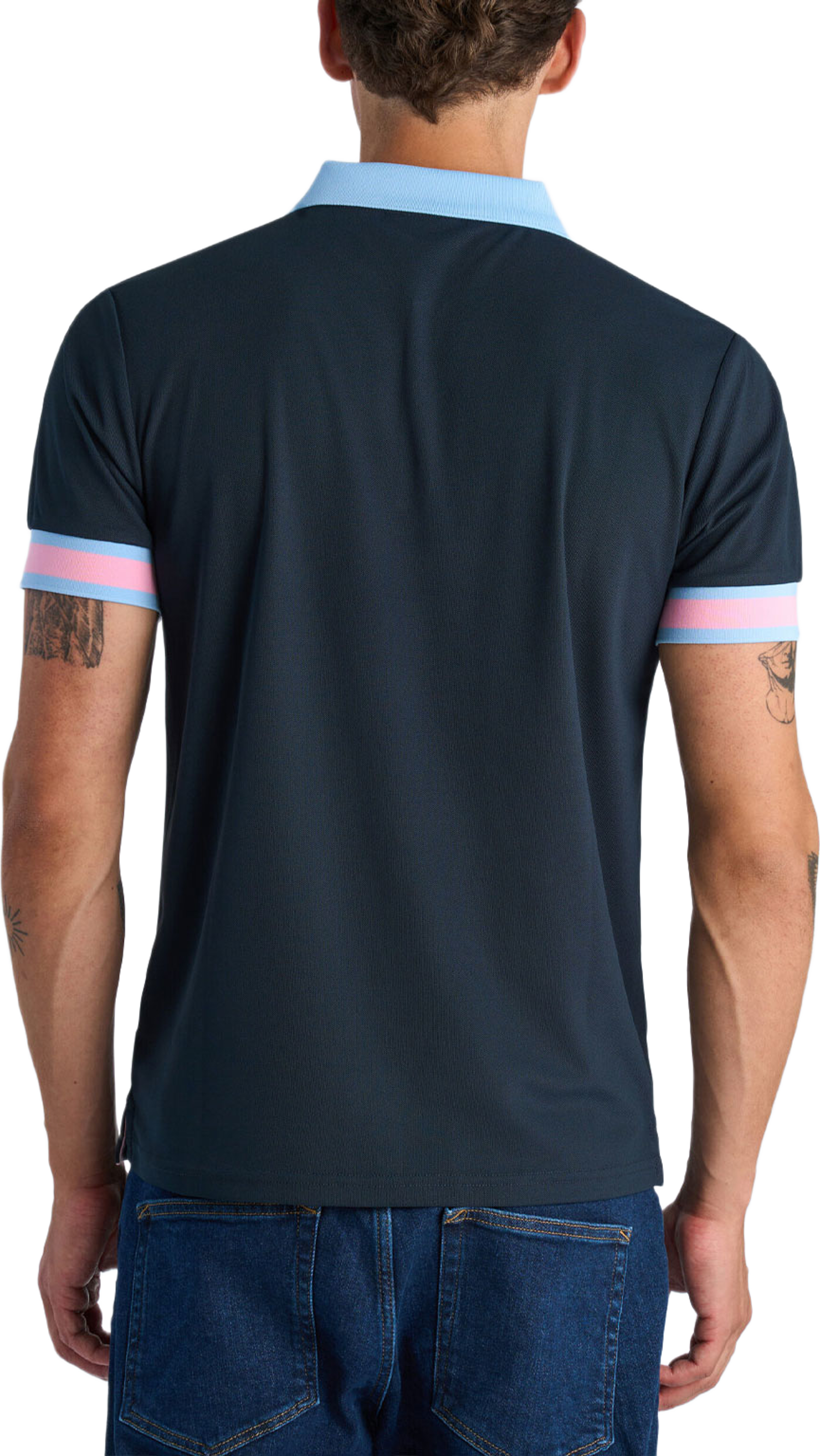 Functional polo pique S/S, från Lindbergh, i färgen Navy. Klicka för att öppna bilden i stort format