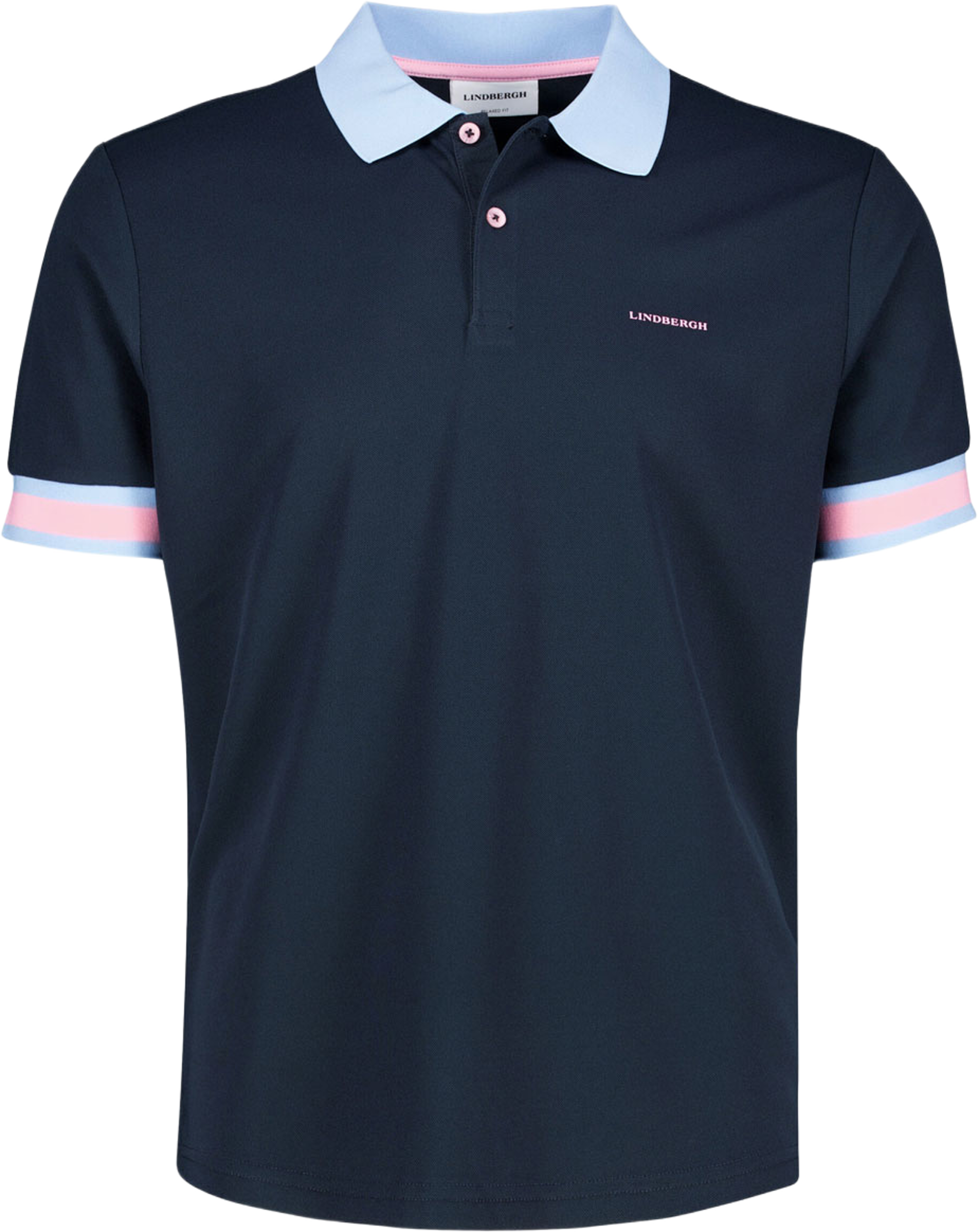 Functional polo pique S/S, från Lindbergh, i färgen Navy. Klicka för att öppna bilden i stort format