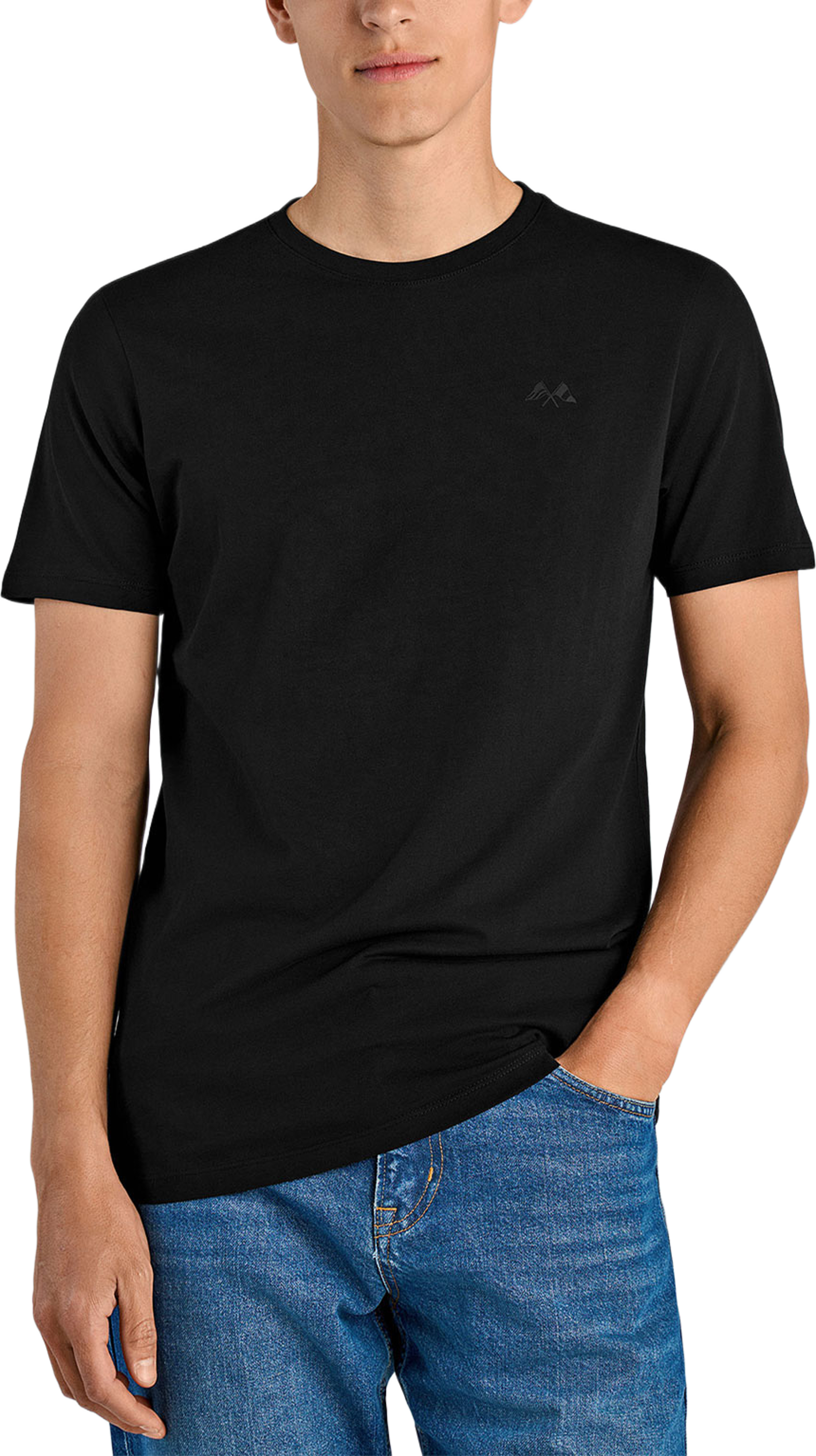 7-pack logo tee S/S, från Lindbergh, i färgen Black. Klicka för att öppna bilden i stort format