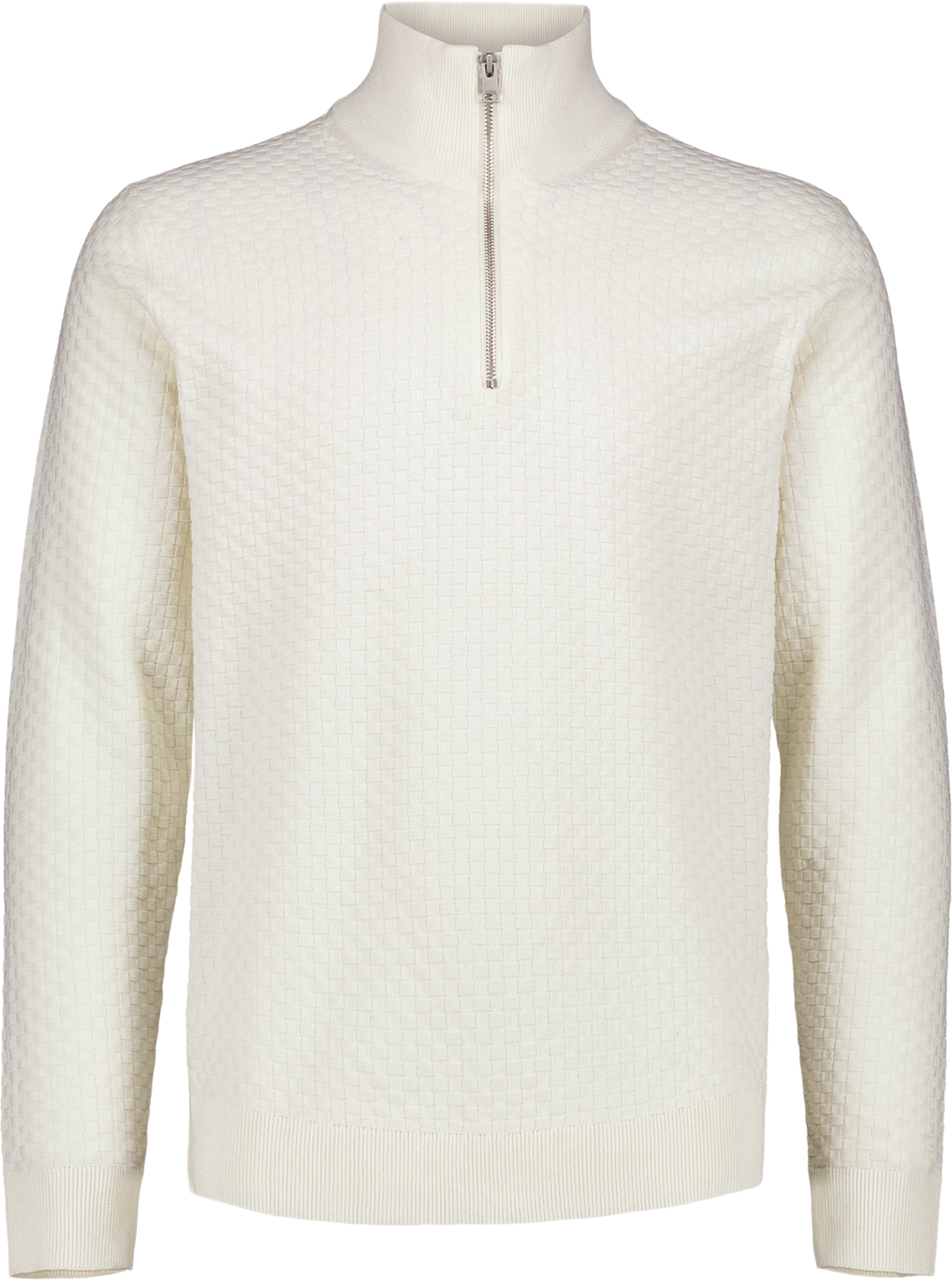 Structure half zip, från Lindbergh, i färgen Off White. Klicka för att öppna bilden i stort format