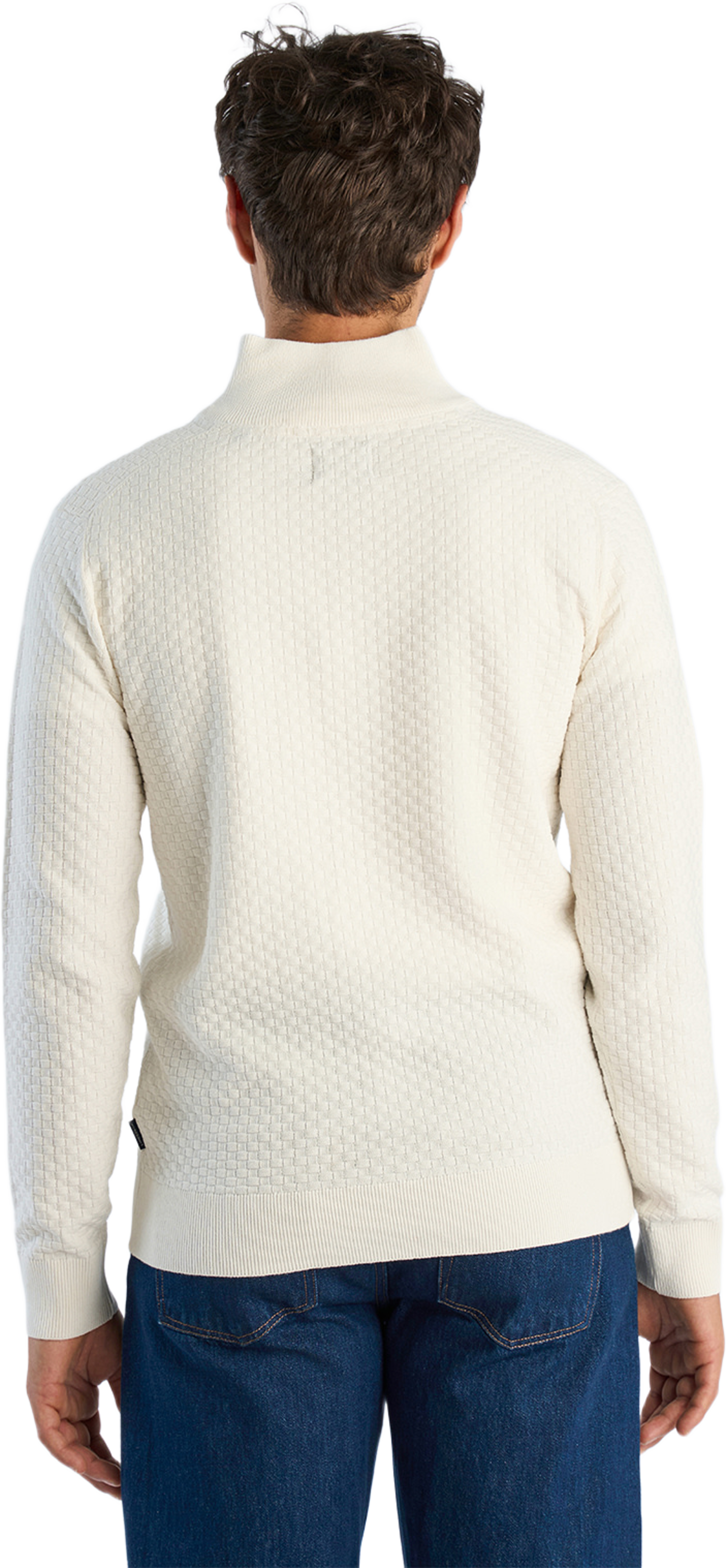 Structure half zip, från Lindbergh, i färgen Off White. Klicka för att öppna bilden i stort format